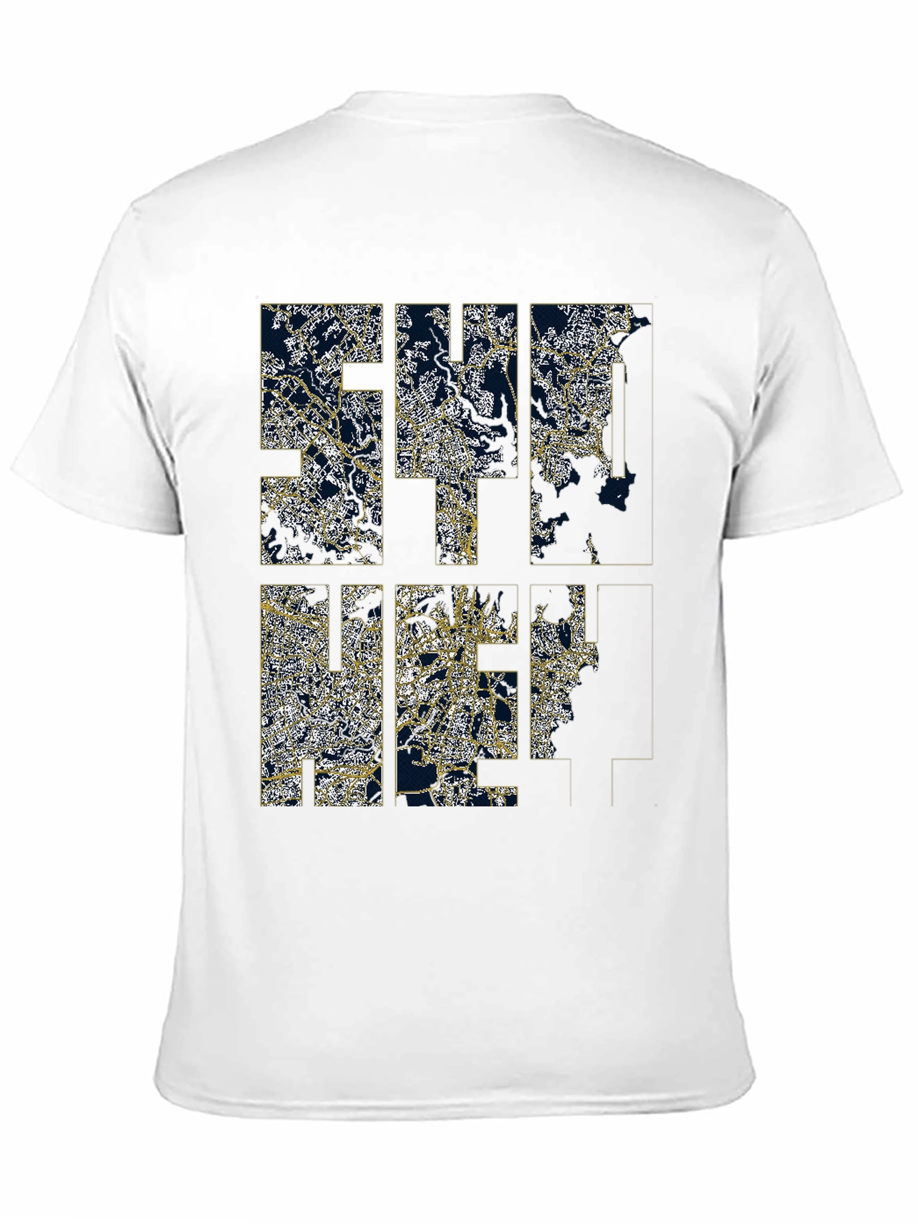 Stylish Black Graphic Tee - Cityscape Design