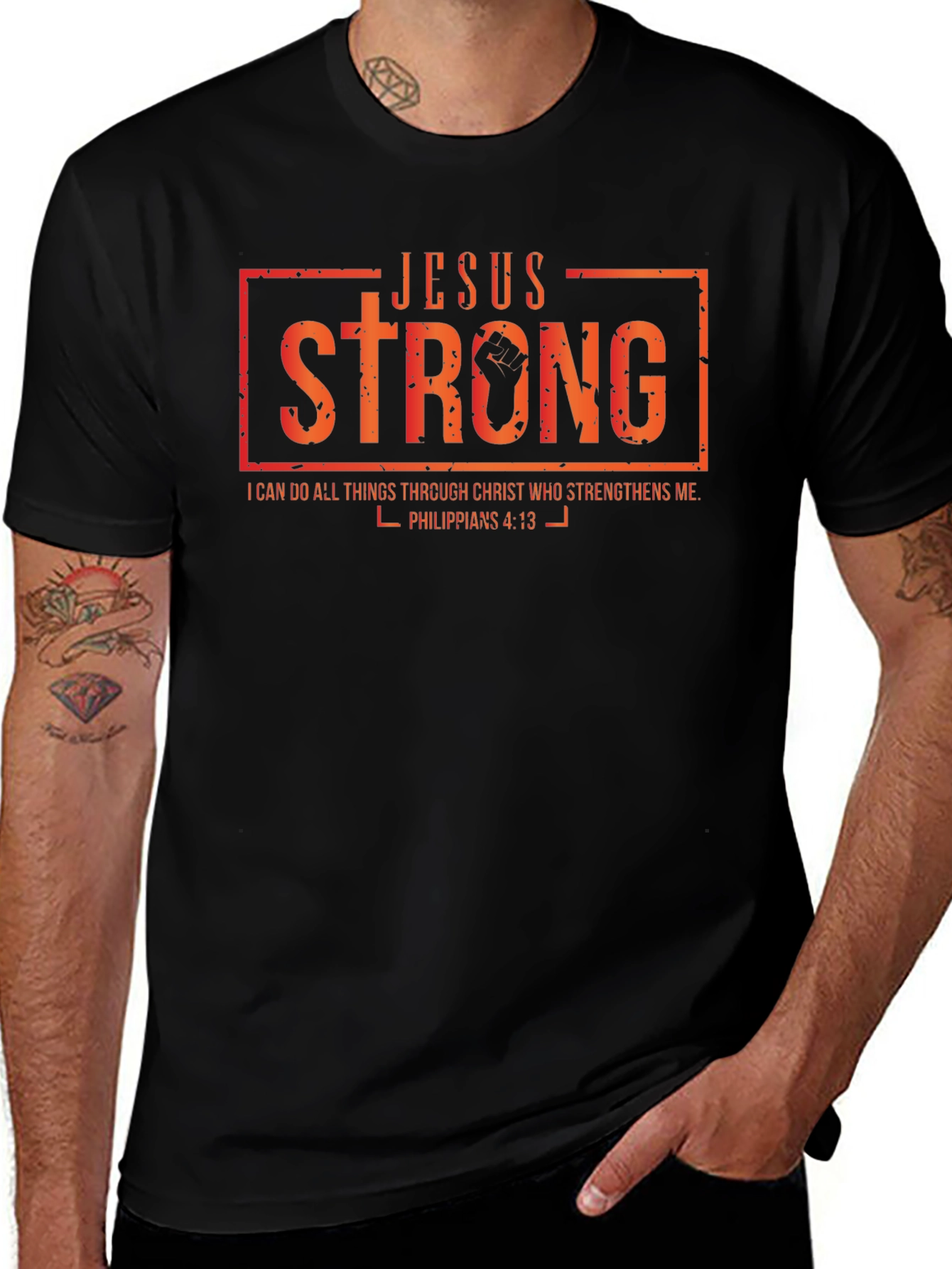 Jesus Strong Graphic T-Shirt - Christian Apparel