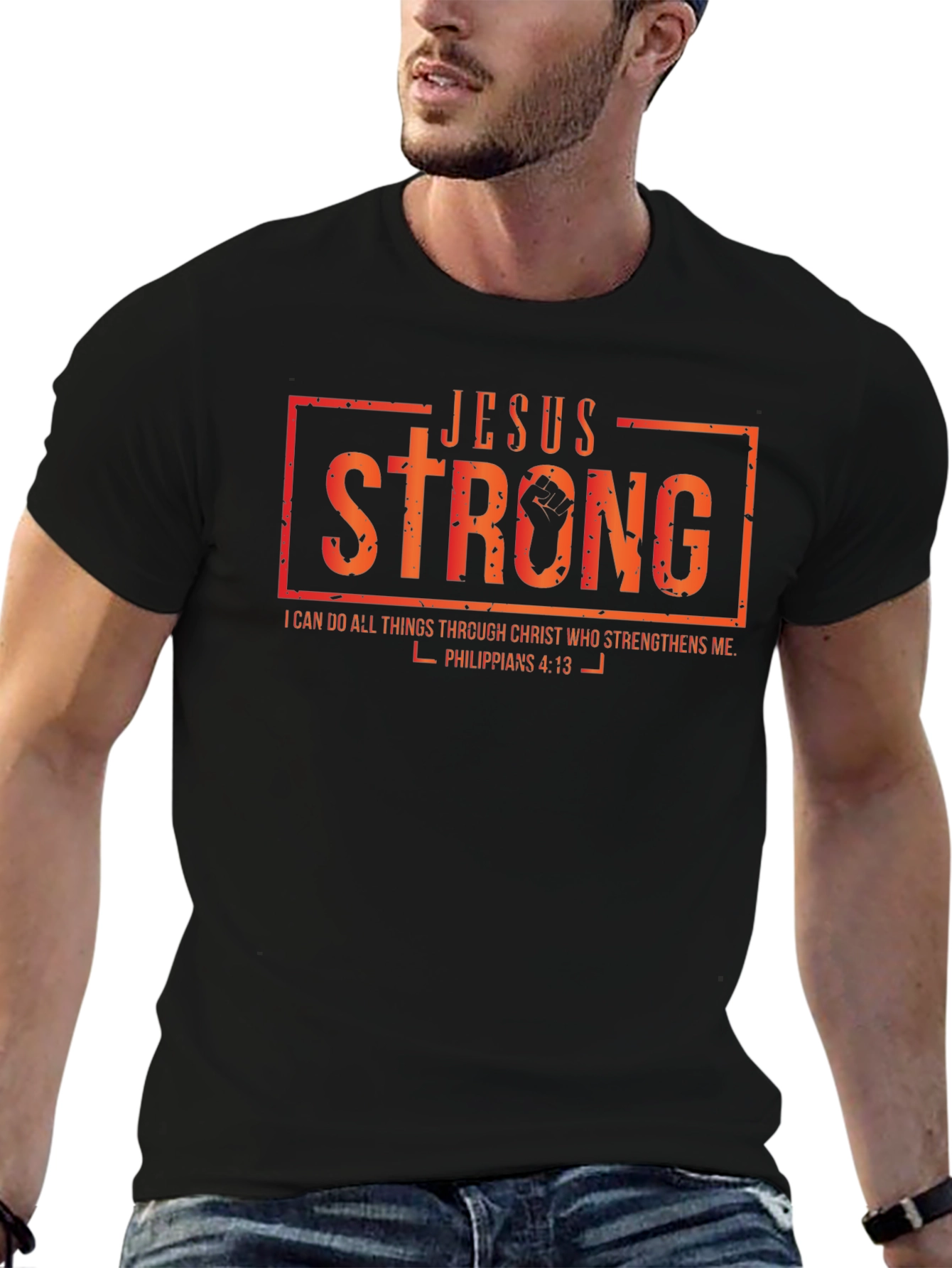 Jesus Strong Graphic T-Shirt - Christian Apparel