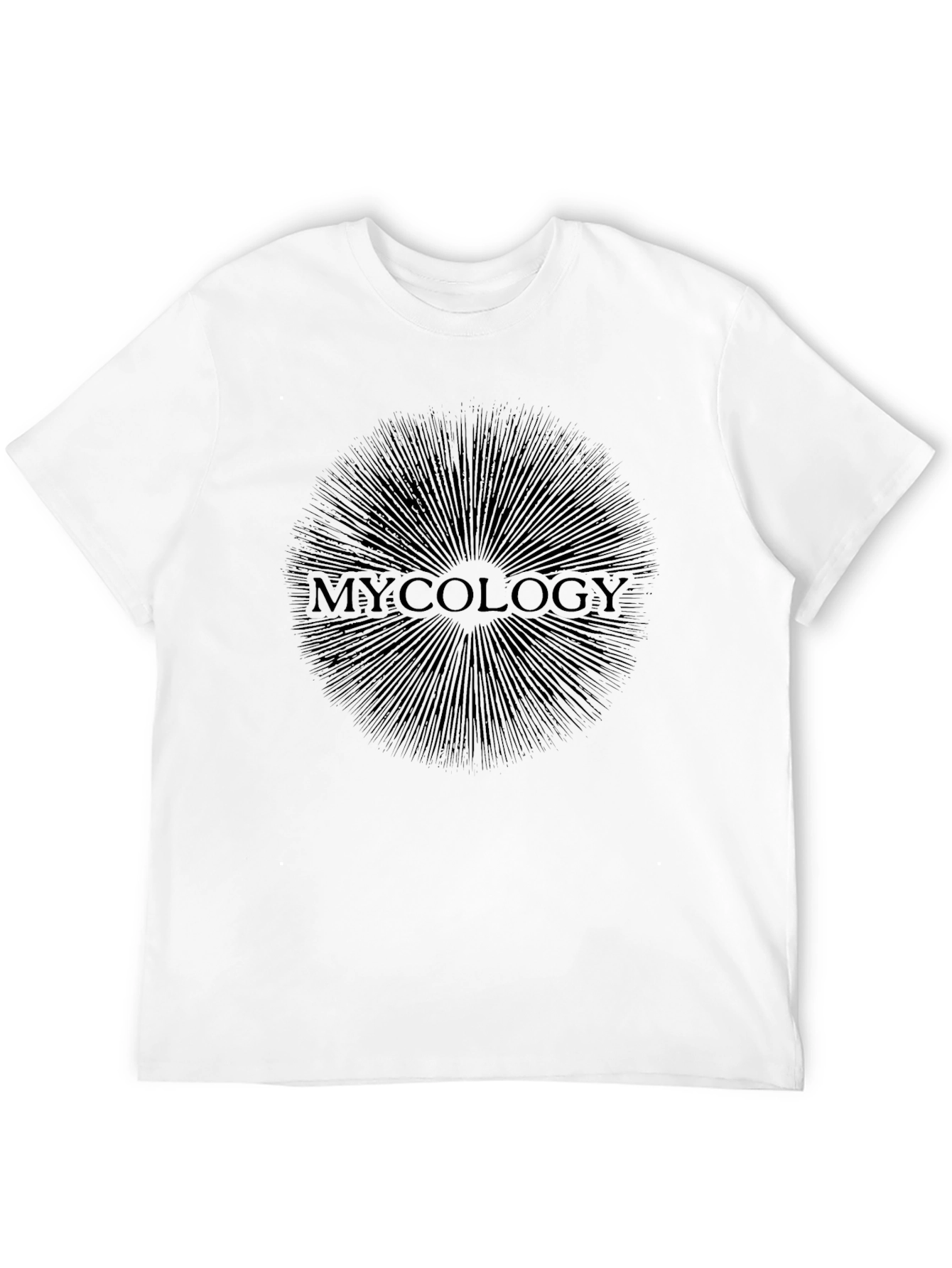 Mycology T-Shirt - Mushroom Spore Print - Black