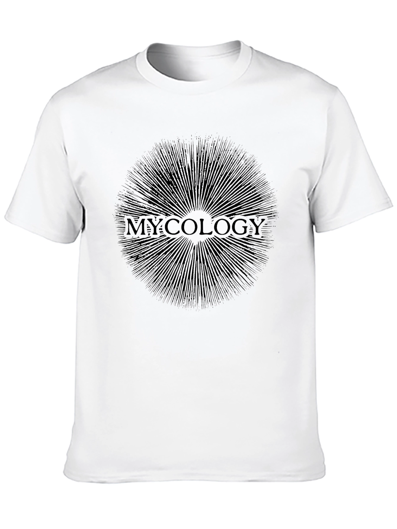 Mycology T-Shirt - Mushroom Spore Print - Black