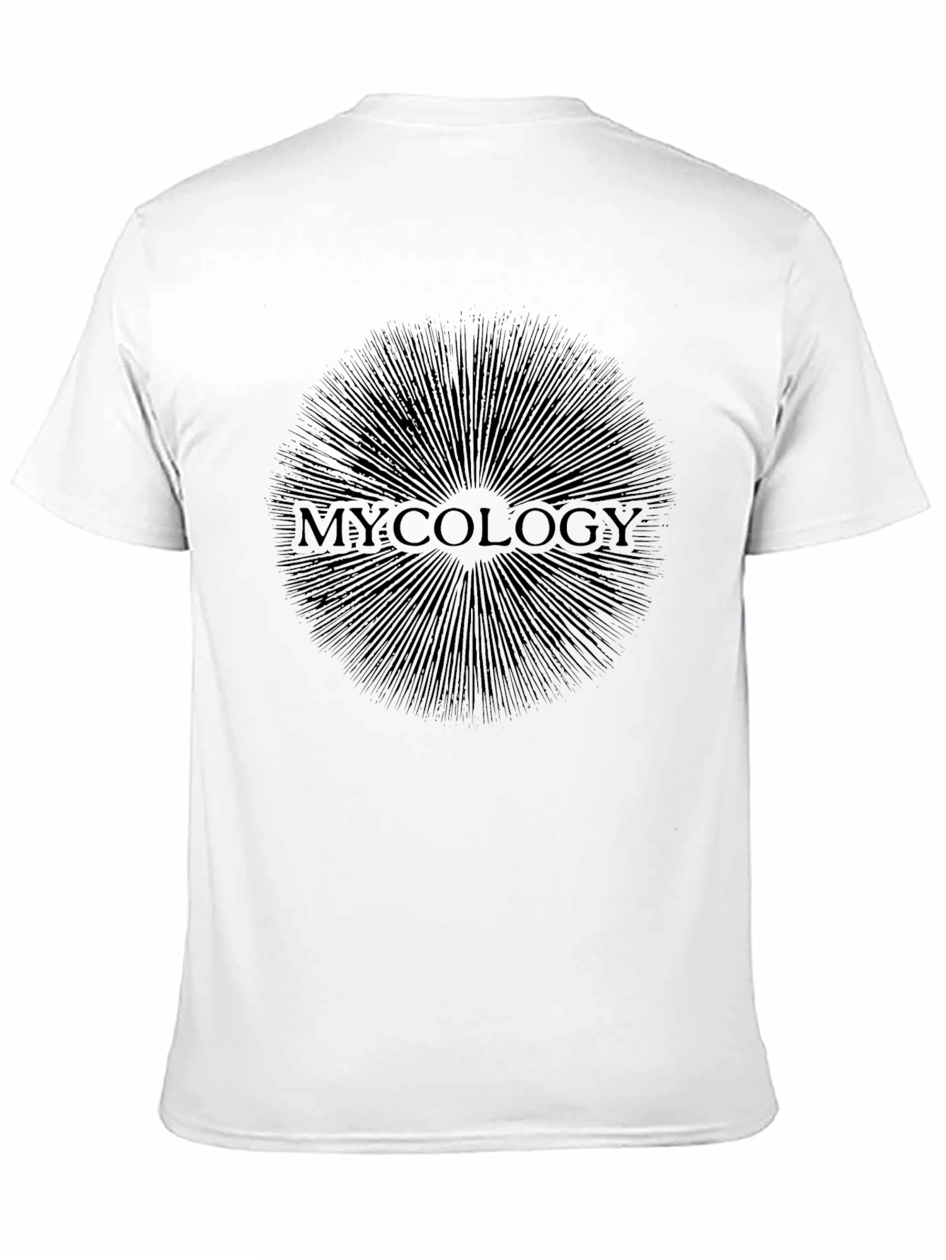Mycology T-Shirt - Mushroom Spore Print - Black