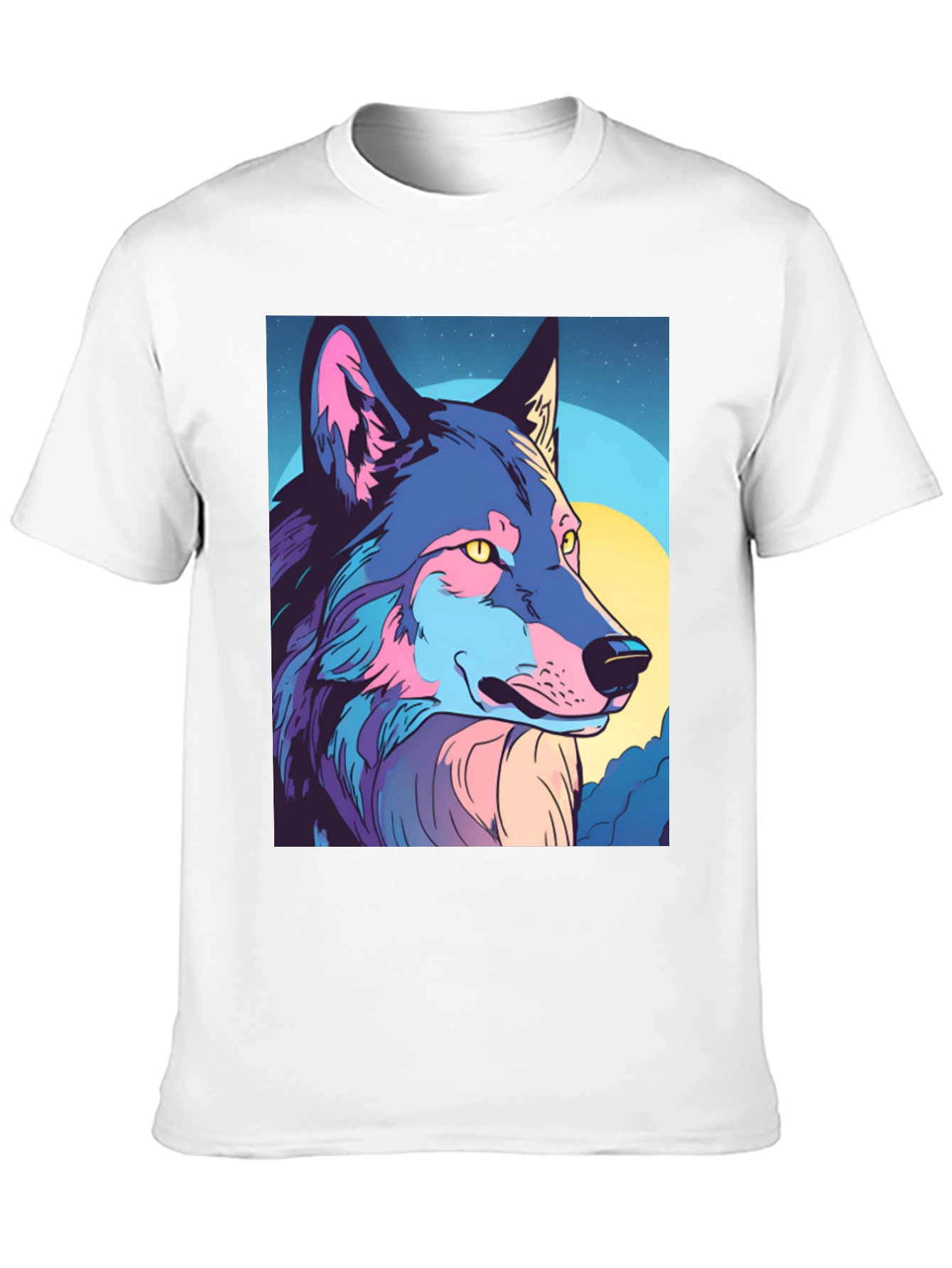 Wolf Graphic Tee - Stylish Mens Black T-Shirt