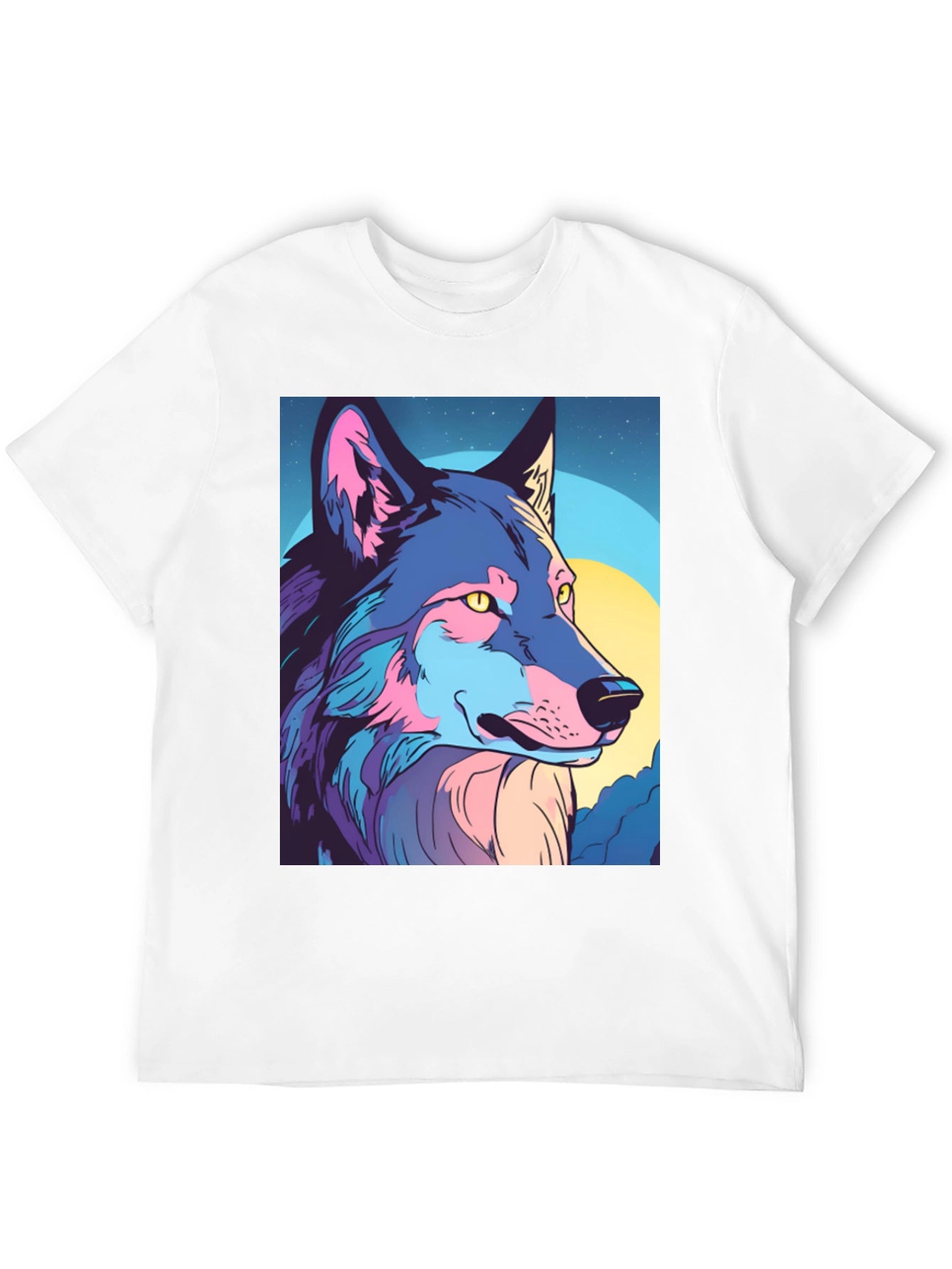 Wolf Graphic Tee - Stylish Mens Black T-Shirt