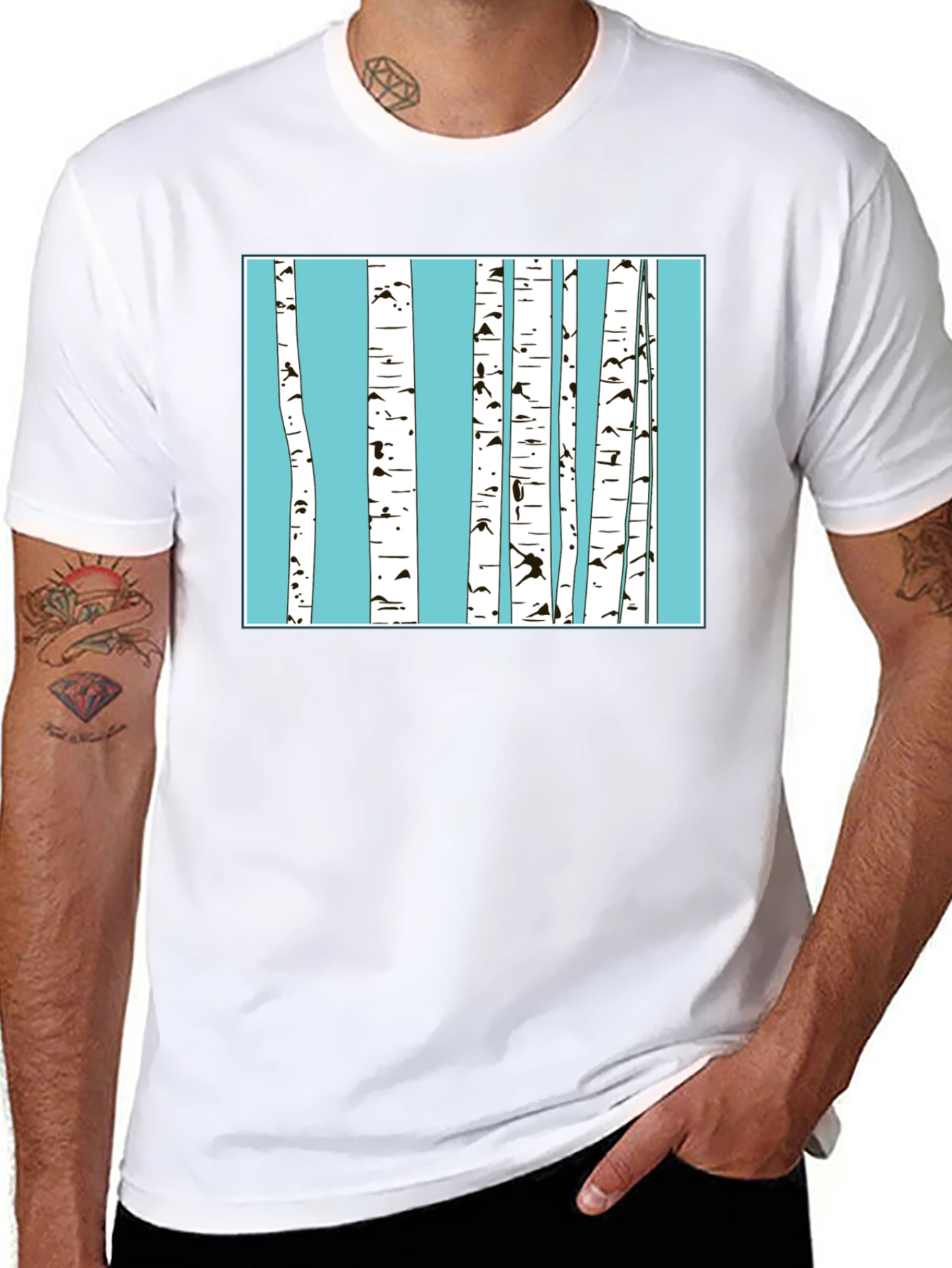 Birch Trees Graphic T-Shirt - Nature Inspired Tee