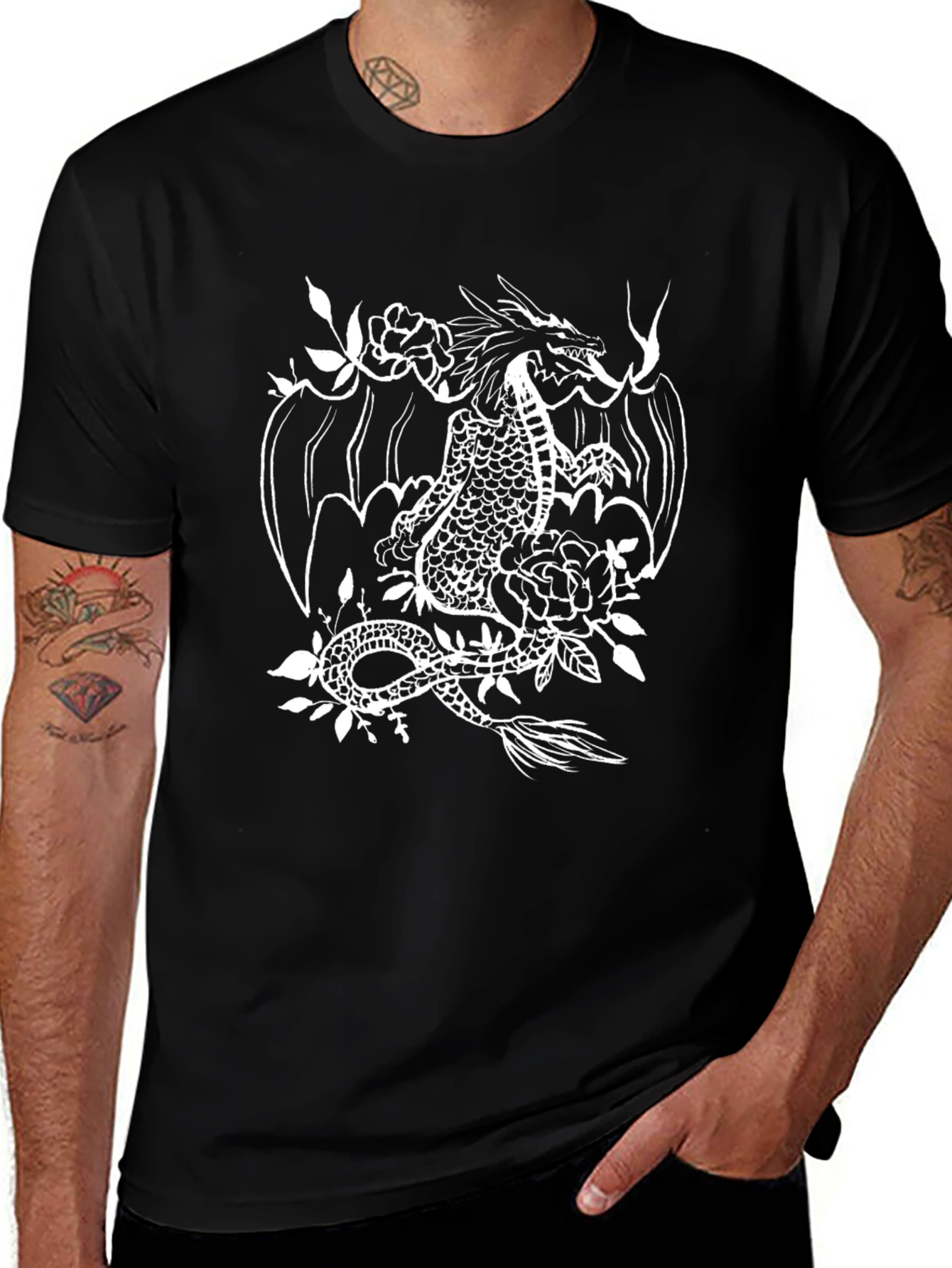 Dragon Graphic T-Shirt - Black