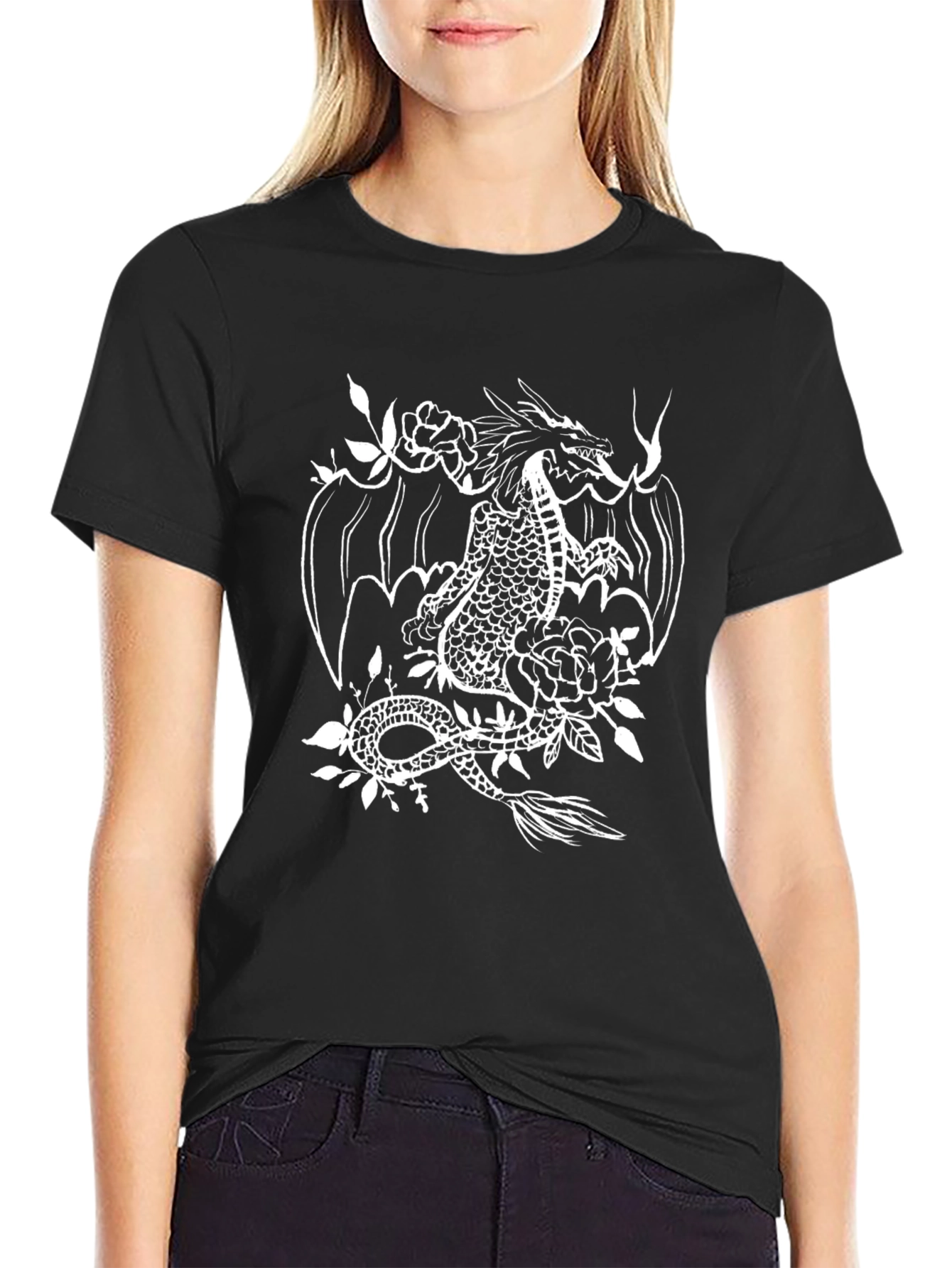 Dragon Graphic T-Shirt - Black