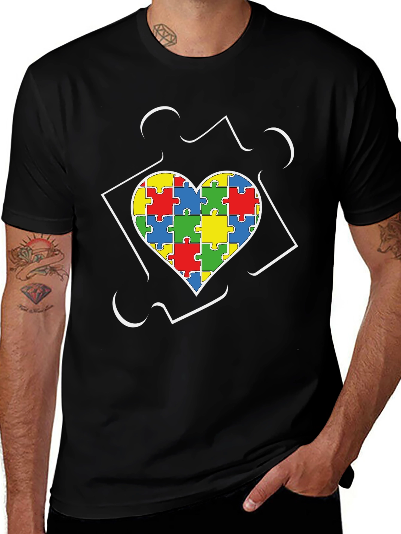 Autism Awareness Puzzle Heart T-Shirt