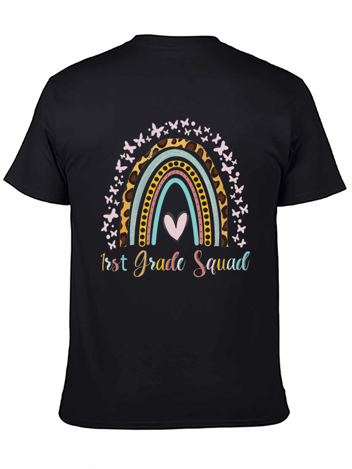 First Grade Squad Rainbow Butterfly T-Shirt