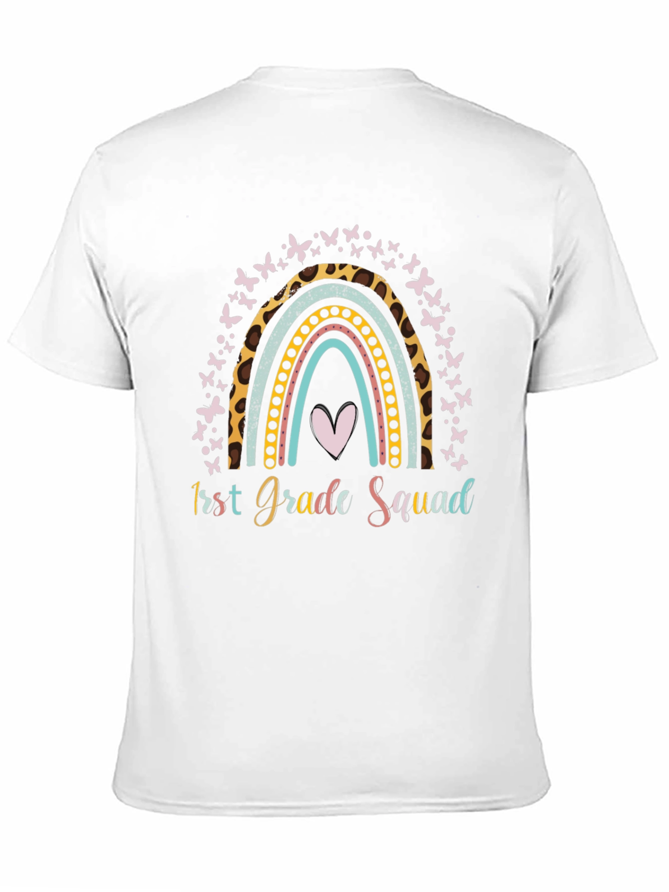 First Grade Squad Rainbow Butterfly T-Shirt