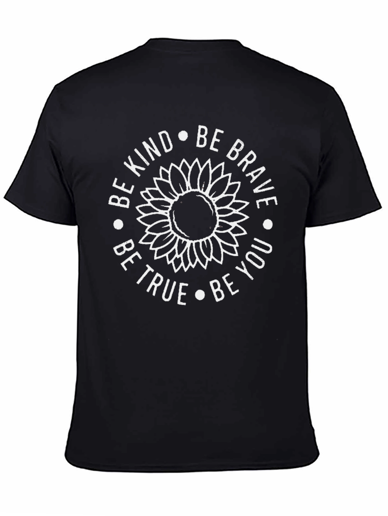 Be Kind Sunflower Graphic T-Shirt - Unisex Black Tee