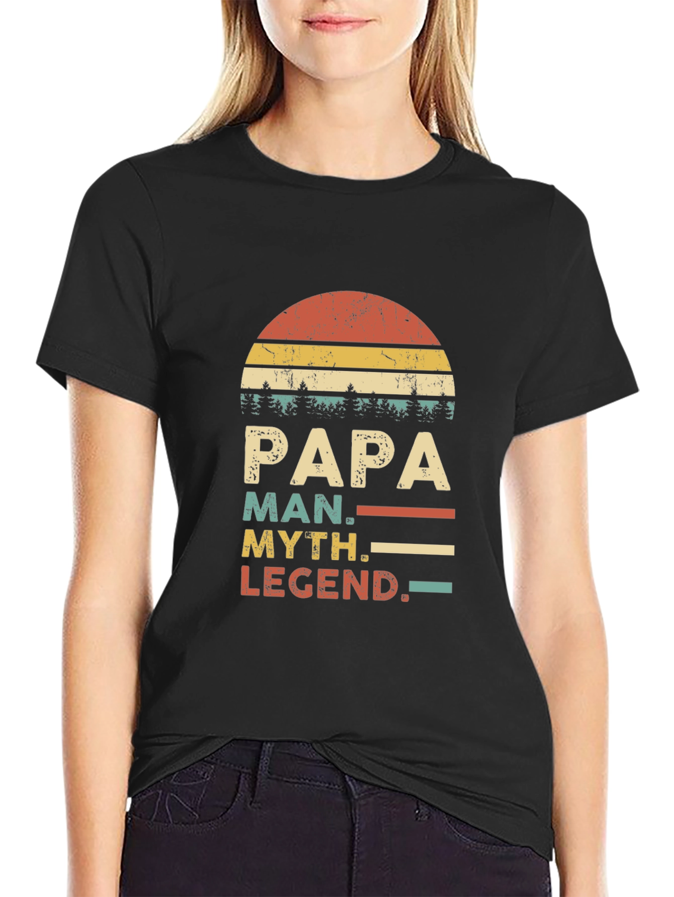 Papa Man Myth Legend Graphic T-Shirt