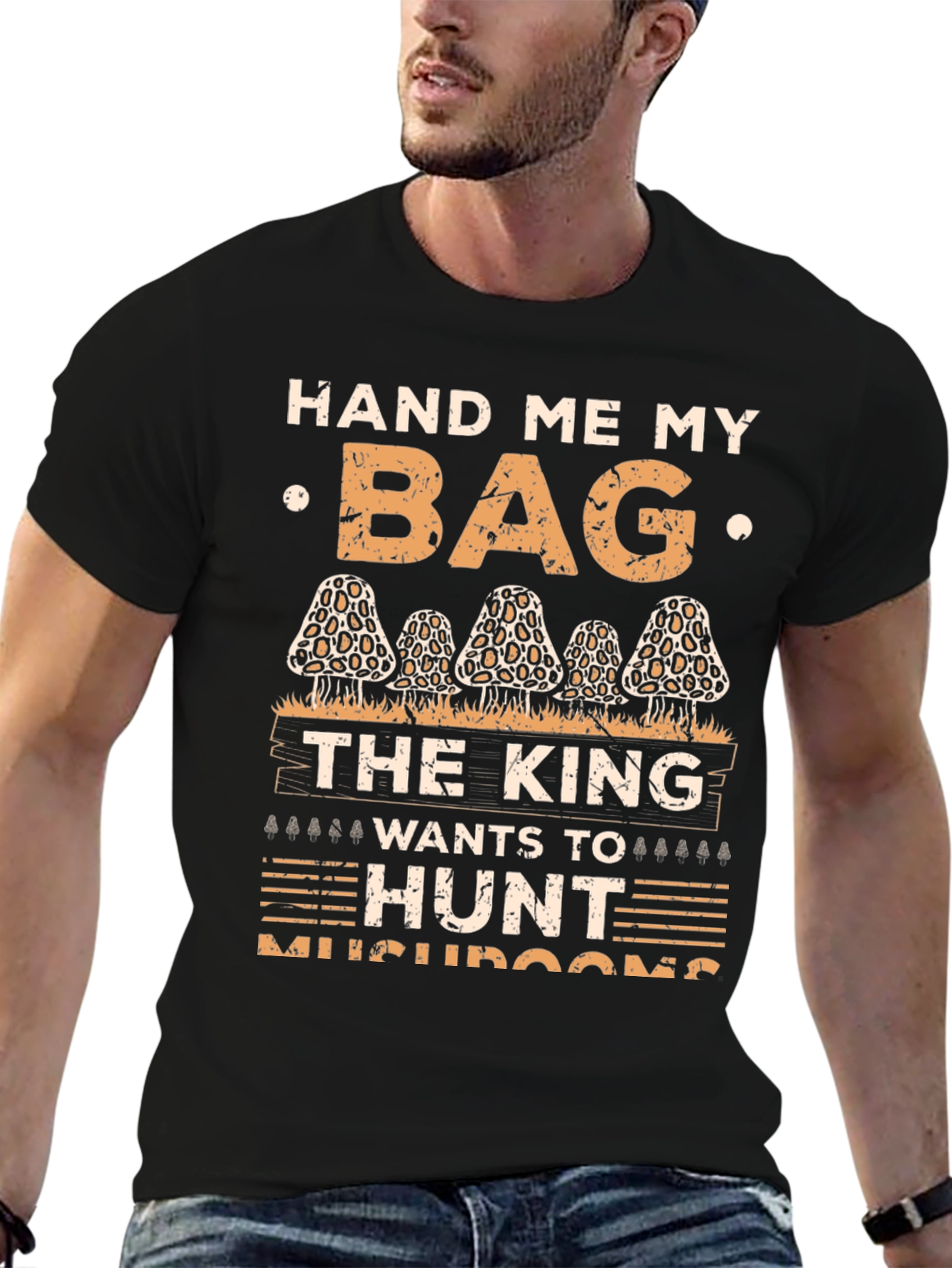 Mushroom Hunting Tee: Hand Me My Bag!
