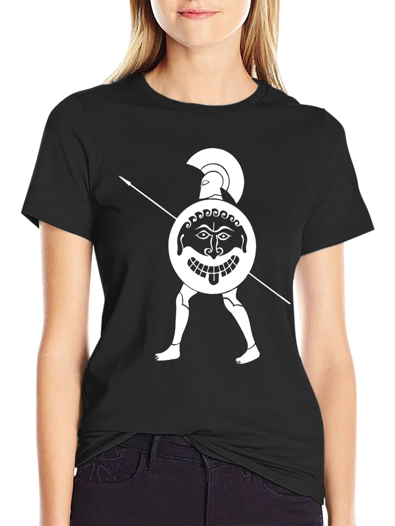 Spartan Warrior T-Shirt - Black Cotton Tee