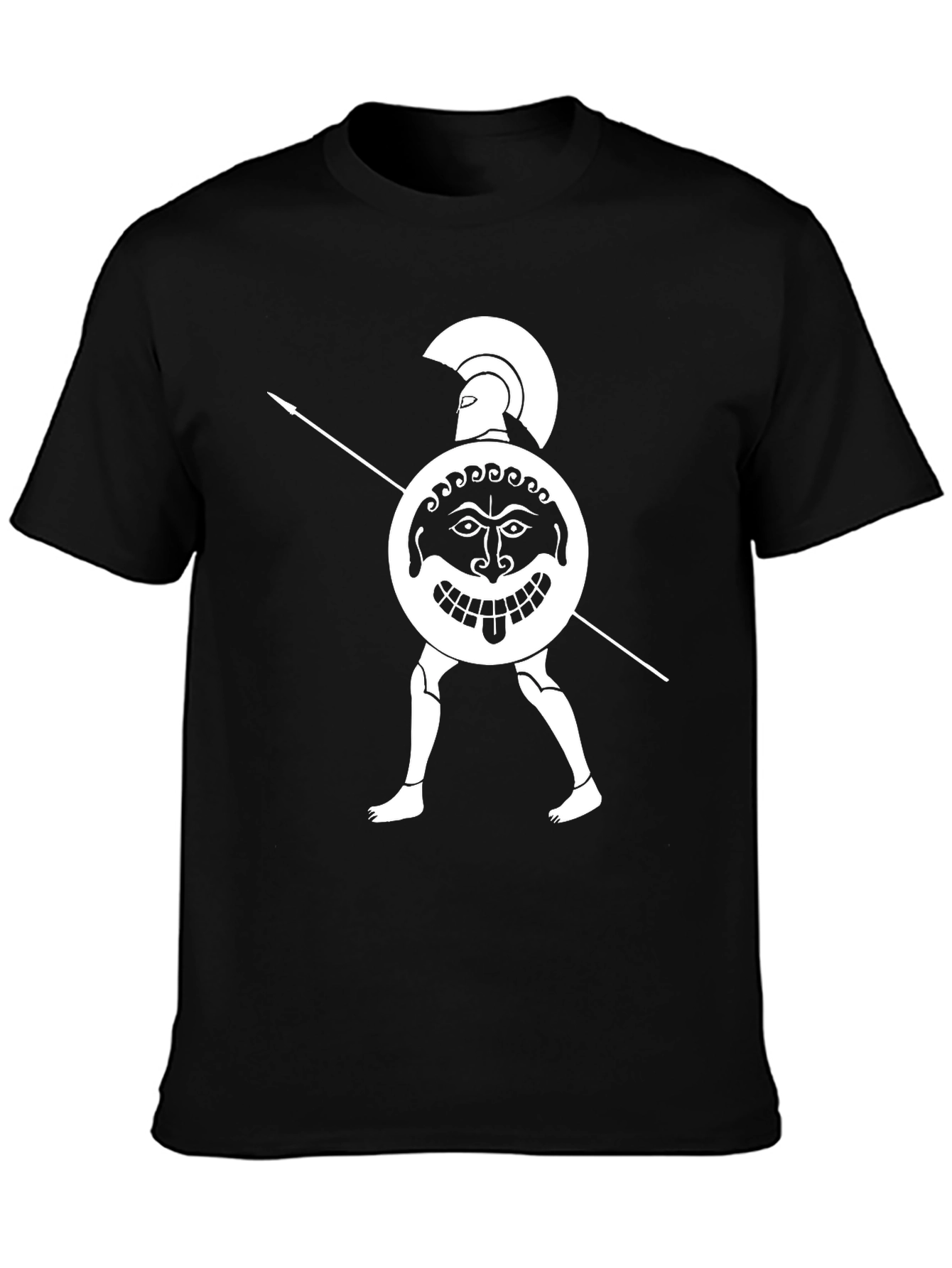 Spartan Warrior T-Shirt - Black Cotton Tee