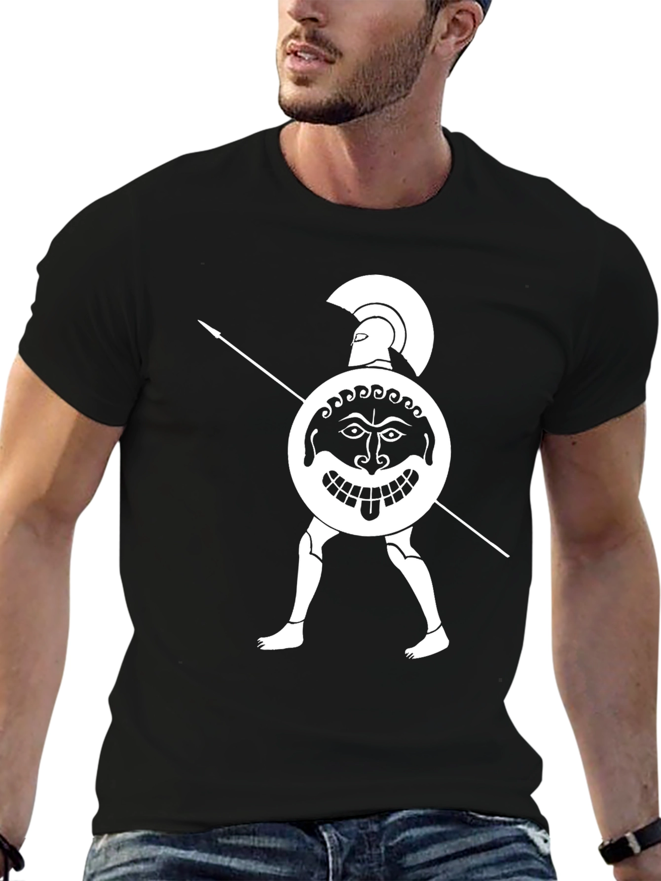 Spartan Warrior T-Shirt - Black Cotton Tee