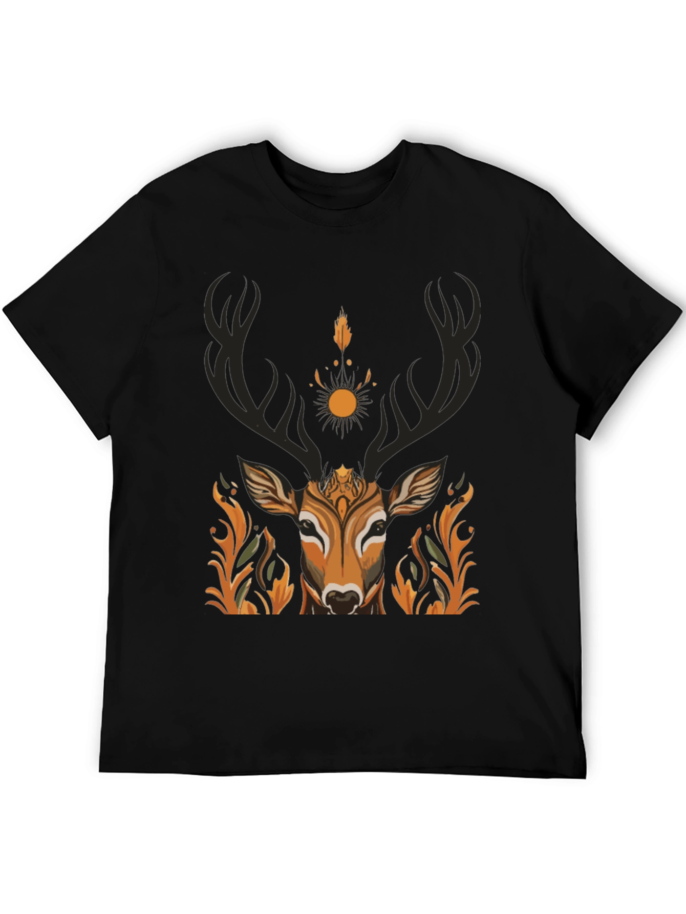 Mystic Deer Graphic Tee - Nature Inspired Design