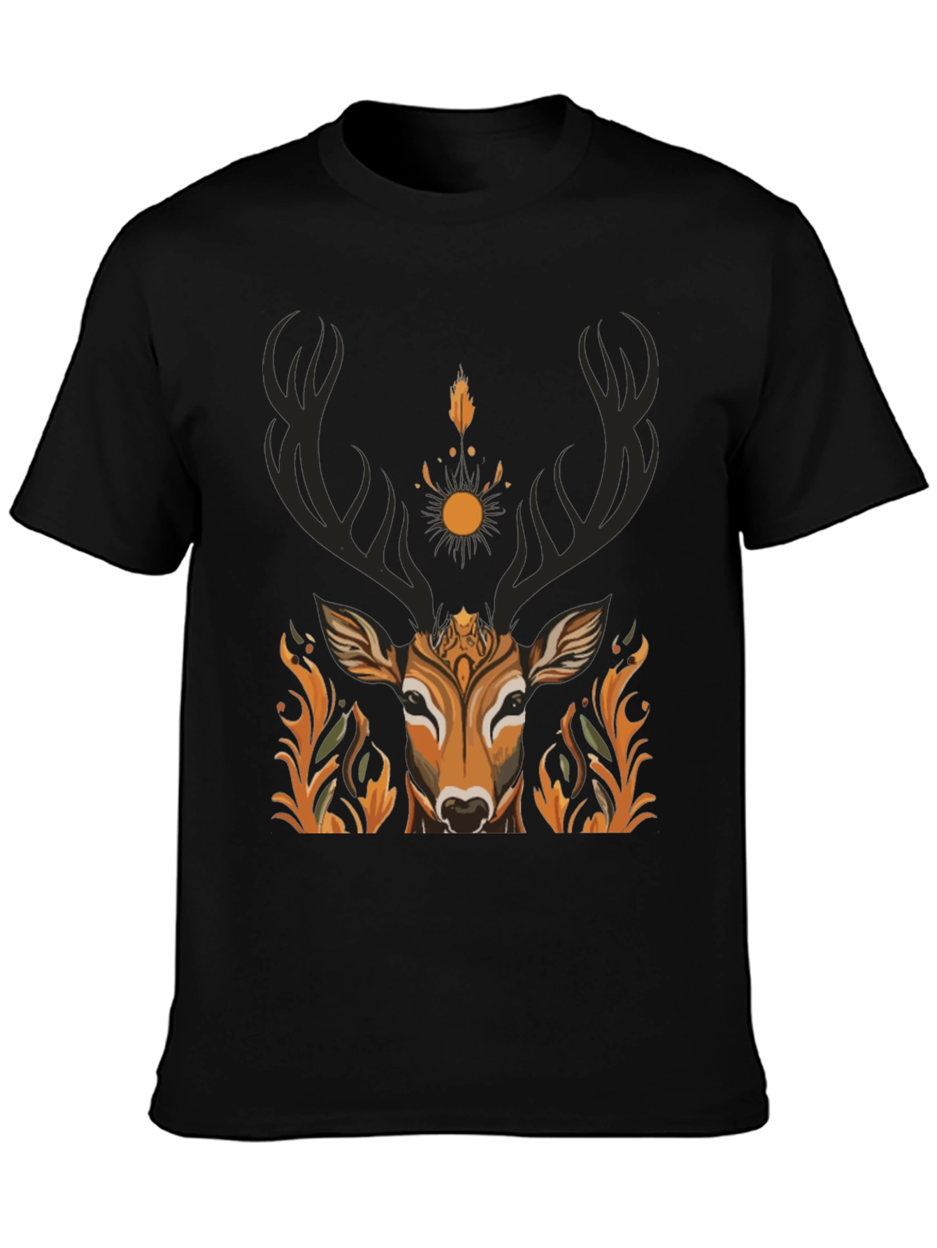 Mystic Deer Graphic Tee - Nature Inspired Design