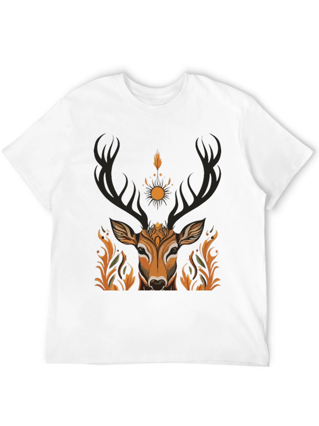 Mystic Deer Graphic Tee - Nature Inspired Design