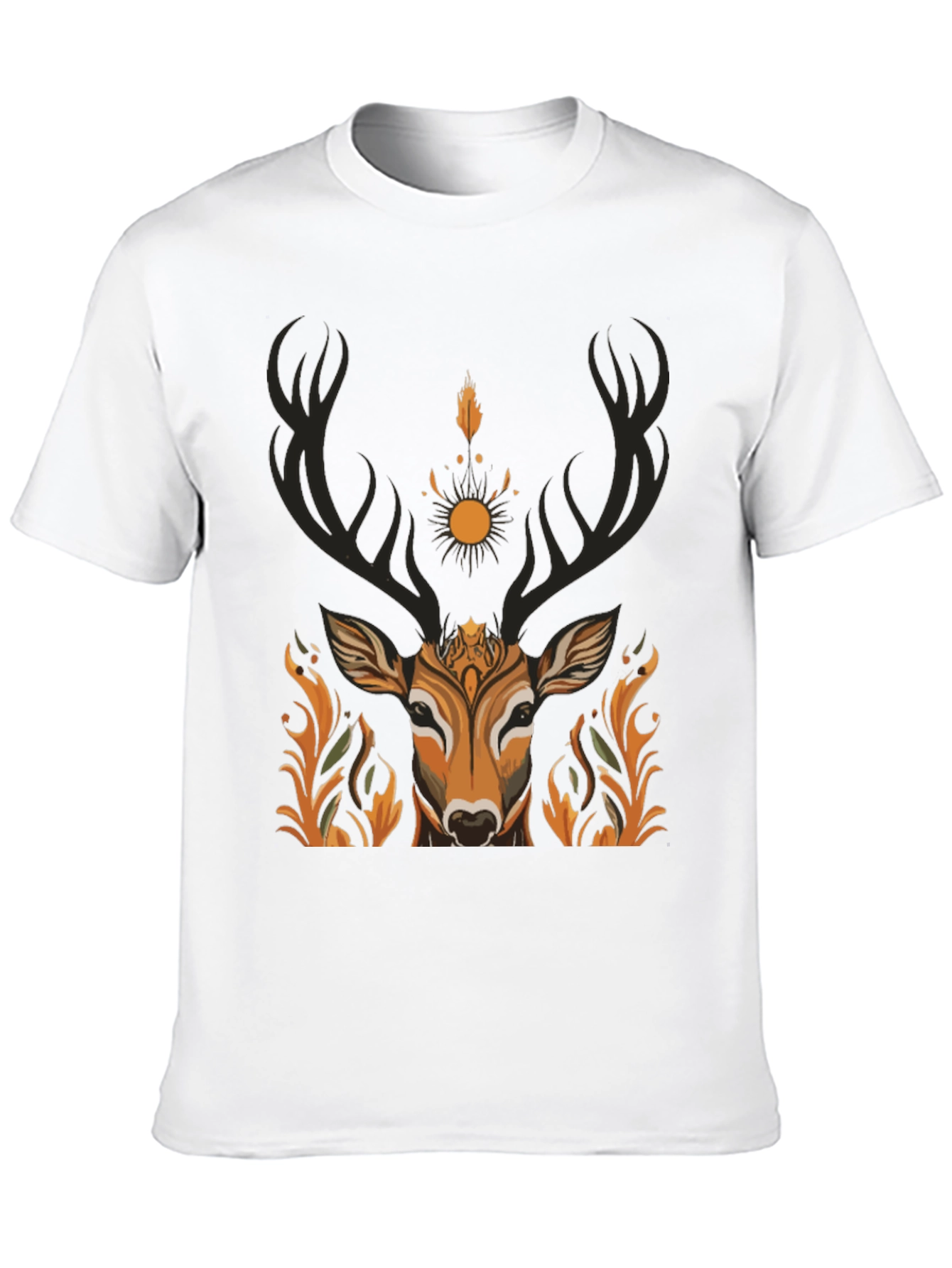 Mystic Deer Graphic Tee - Nature Inspired Design