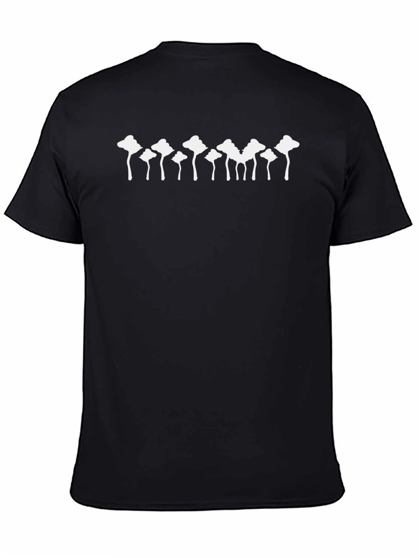 Mushroom Silhouette Black T-Shirt