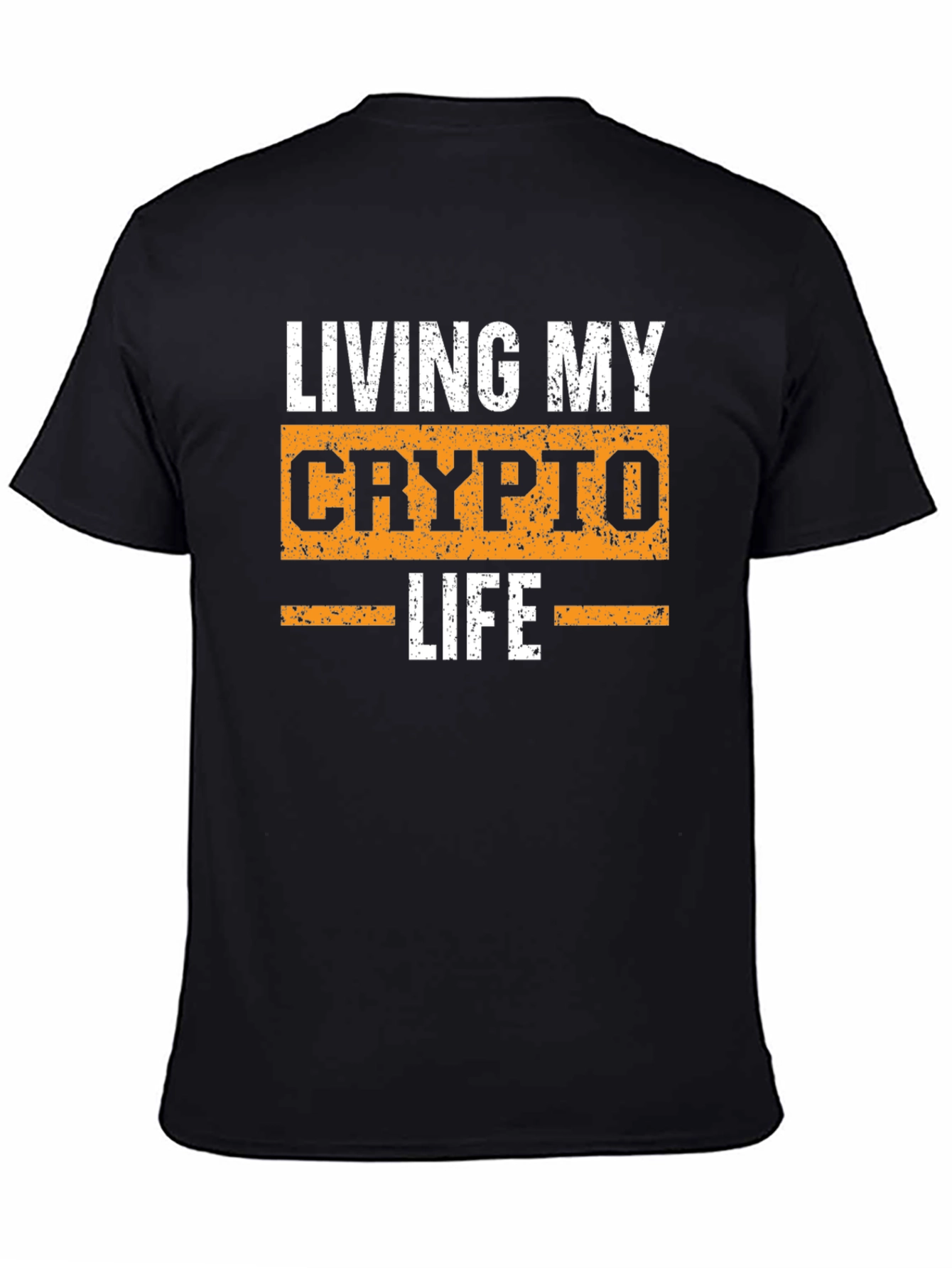 Living My Crypto Life T-Shirt - Black Graphic Tee