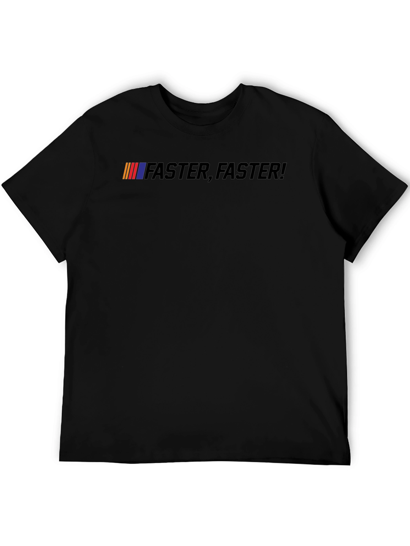 Faster Faster! Black Graphic Tee