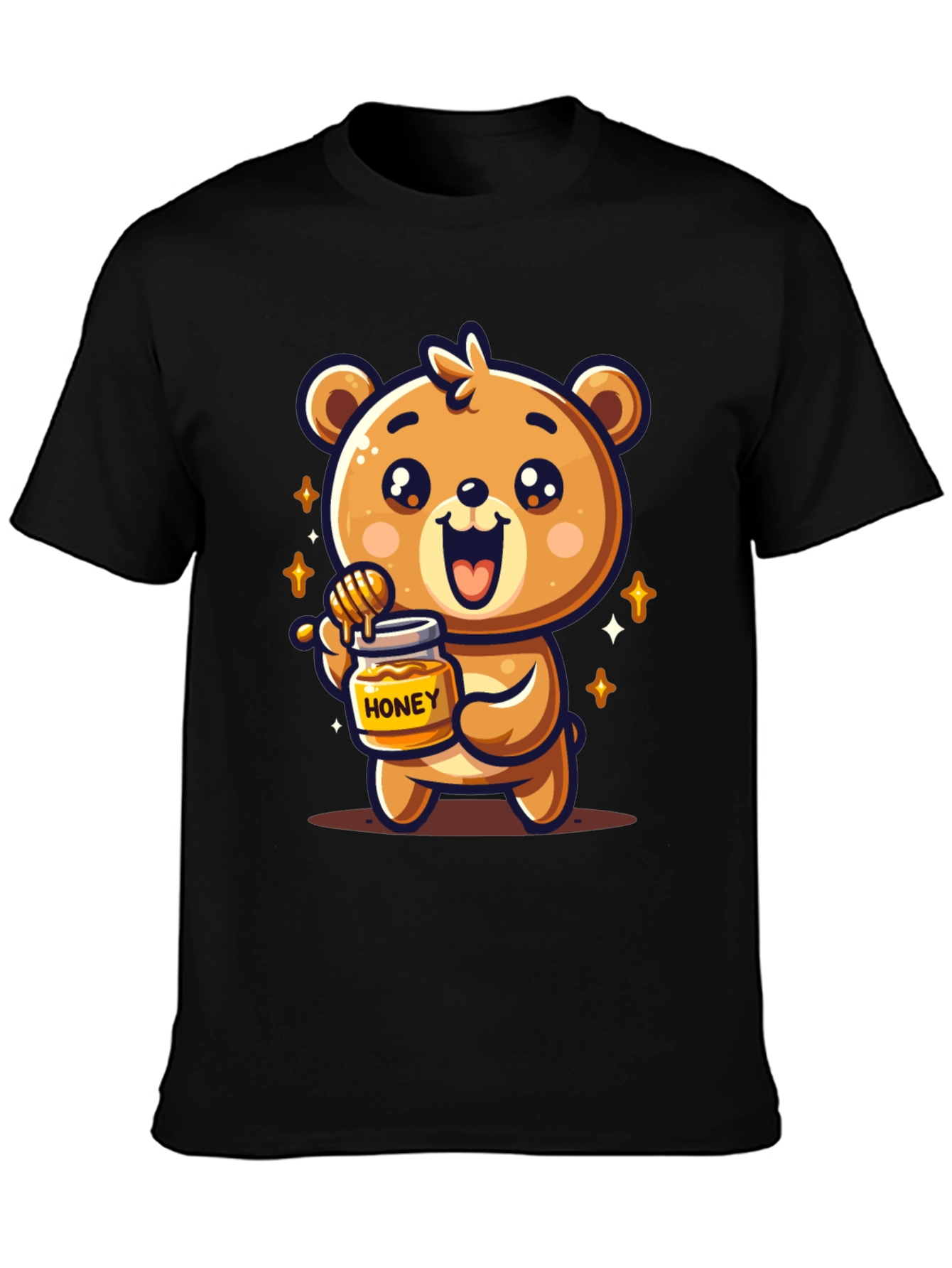 Cute Bear Honey Jar Graphic Tee