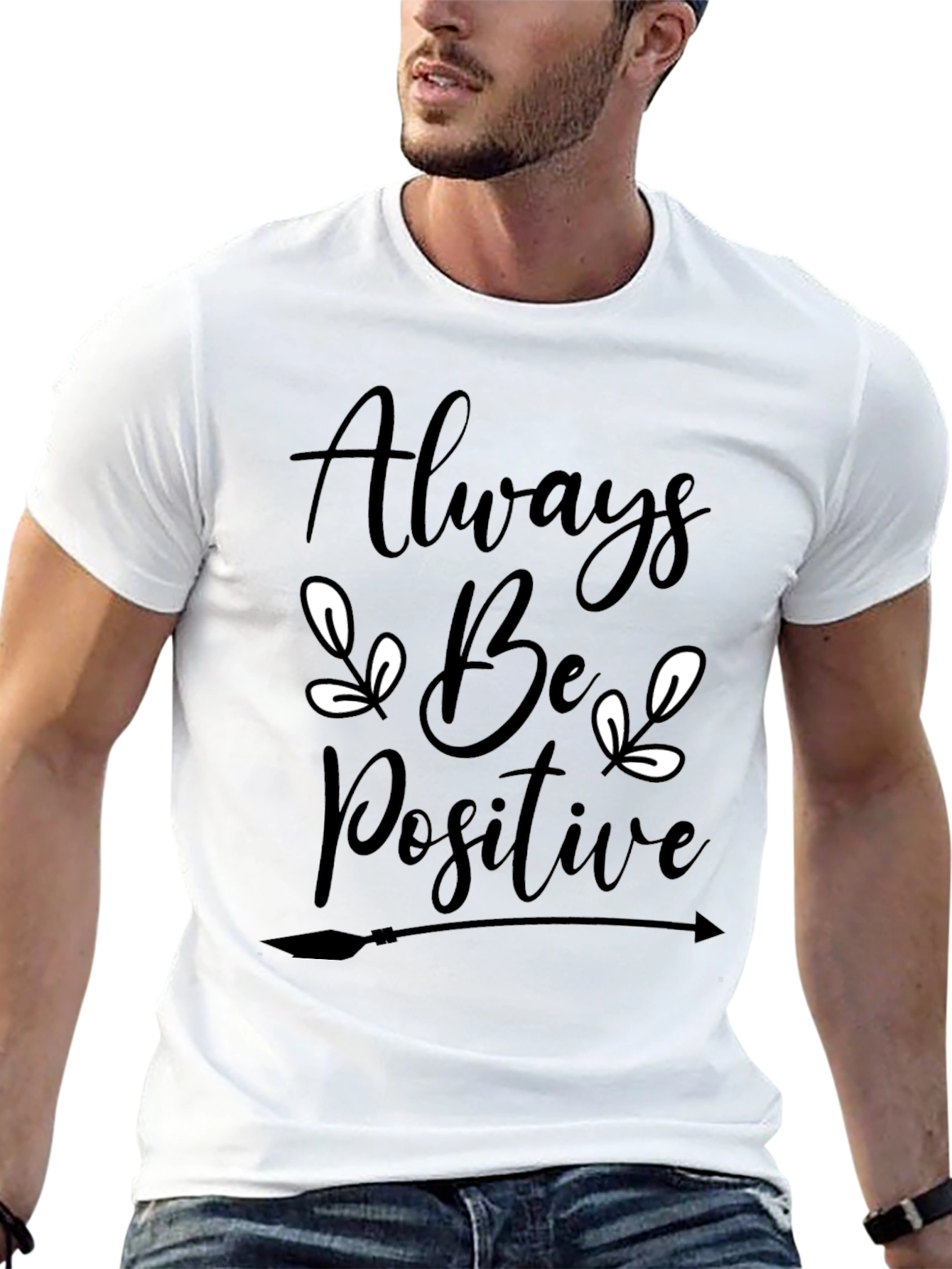 Always Be Positive Graphic Tee - Black