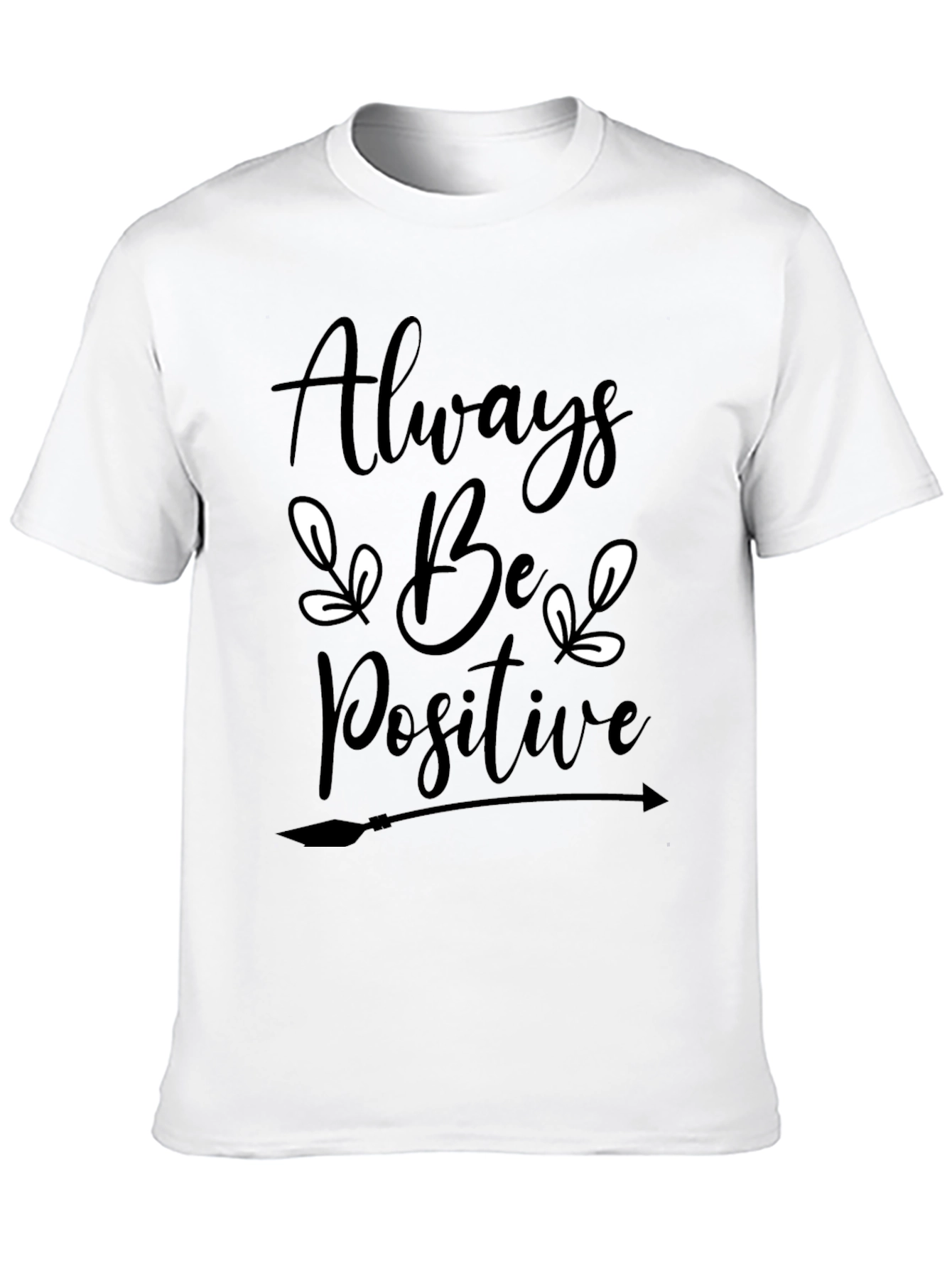 Always Be Positive Graphic Tee - Black
