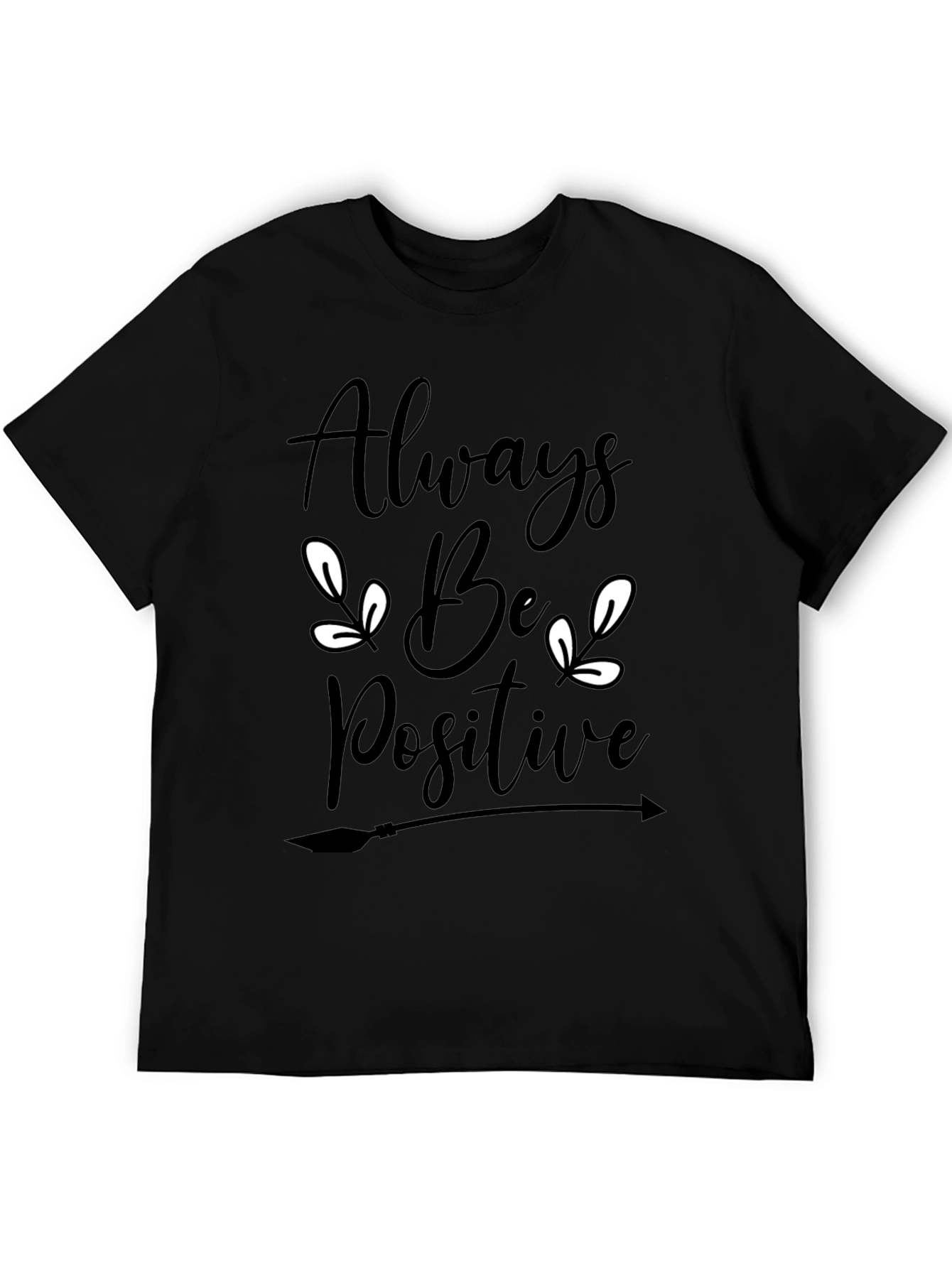 Always Be Positive Graphic Tee - Black
