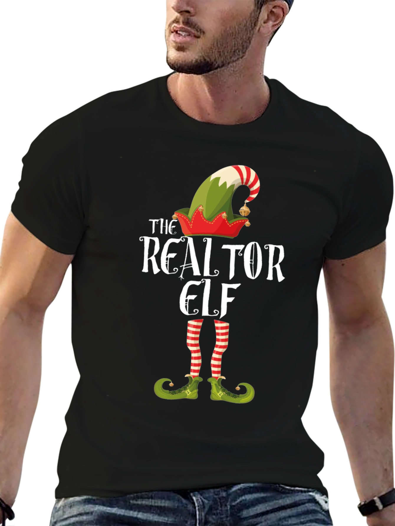 Realtor Elf Graphic Tee - Holiday Fun!