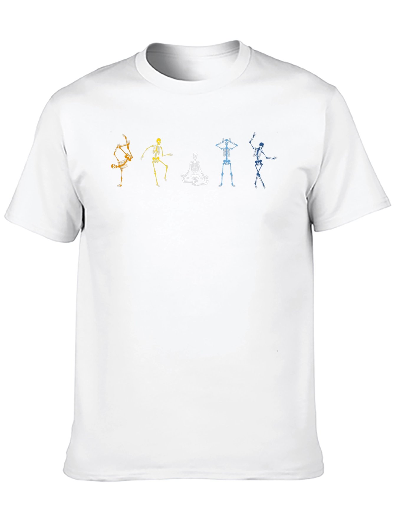 Dancing Skeletons Graphic Tee - Black Cotton T-Shirt