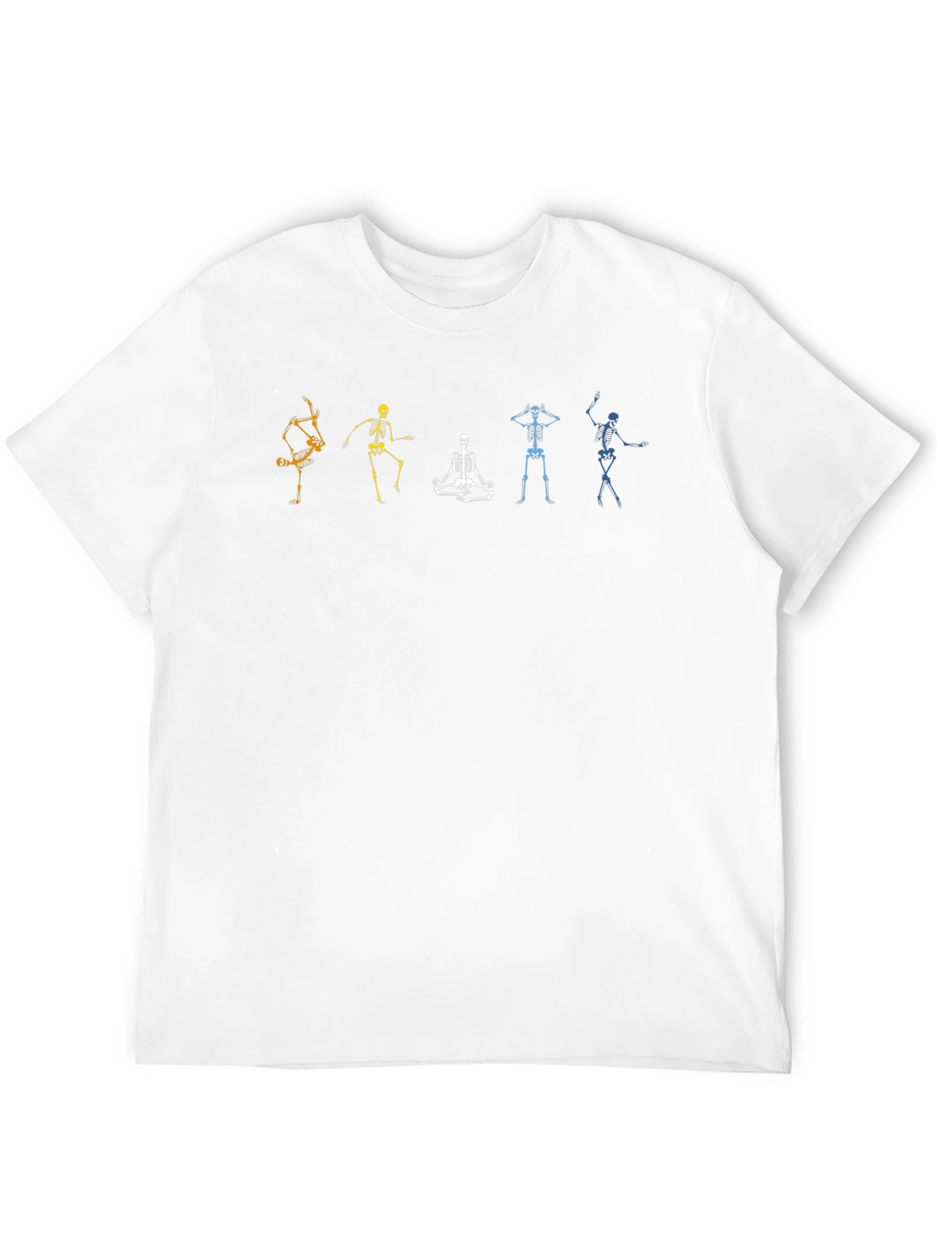 Dancing Skeletons Graphic Tee - Black Cotton T-Shirt