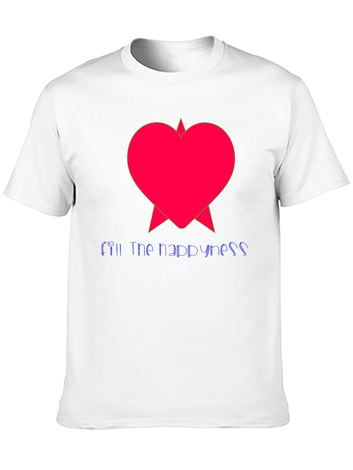 Stylish Fill the happiness Heart Graphic Tee
