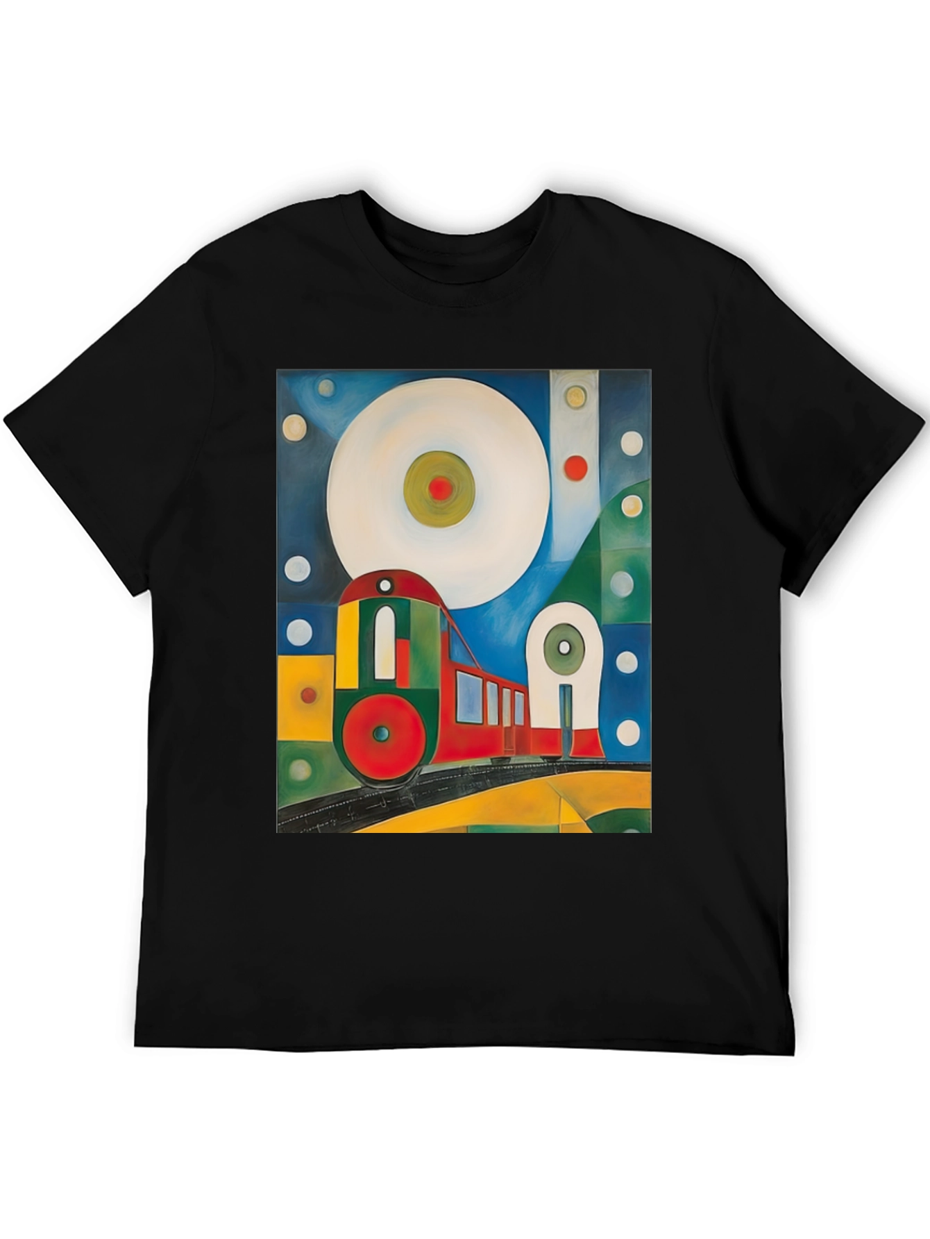 Abstract Train Graphic Tee - Bold and Unique