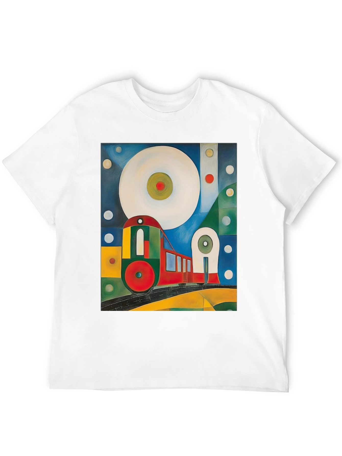 Abstract Train Graphic Tee - Bold and Unique