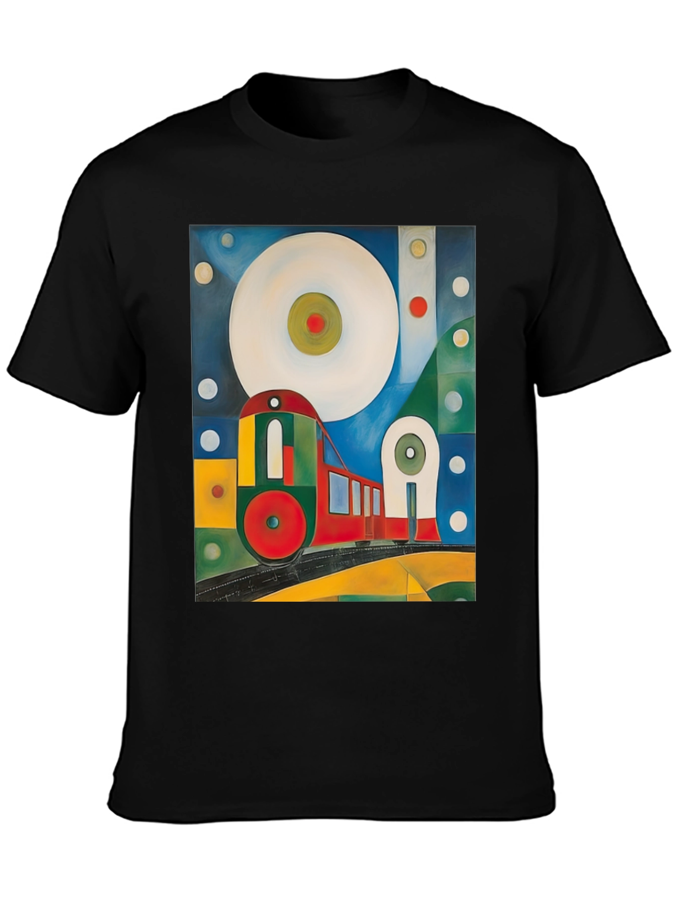 Abstract Train Graphic Tee - Bold and Unique