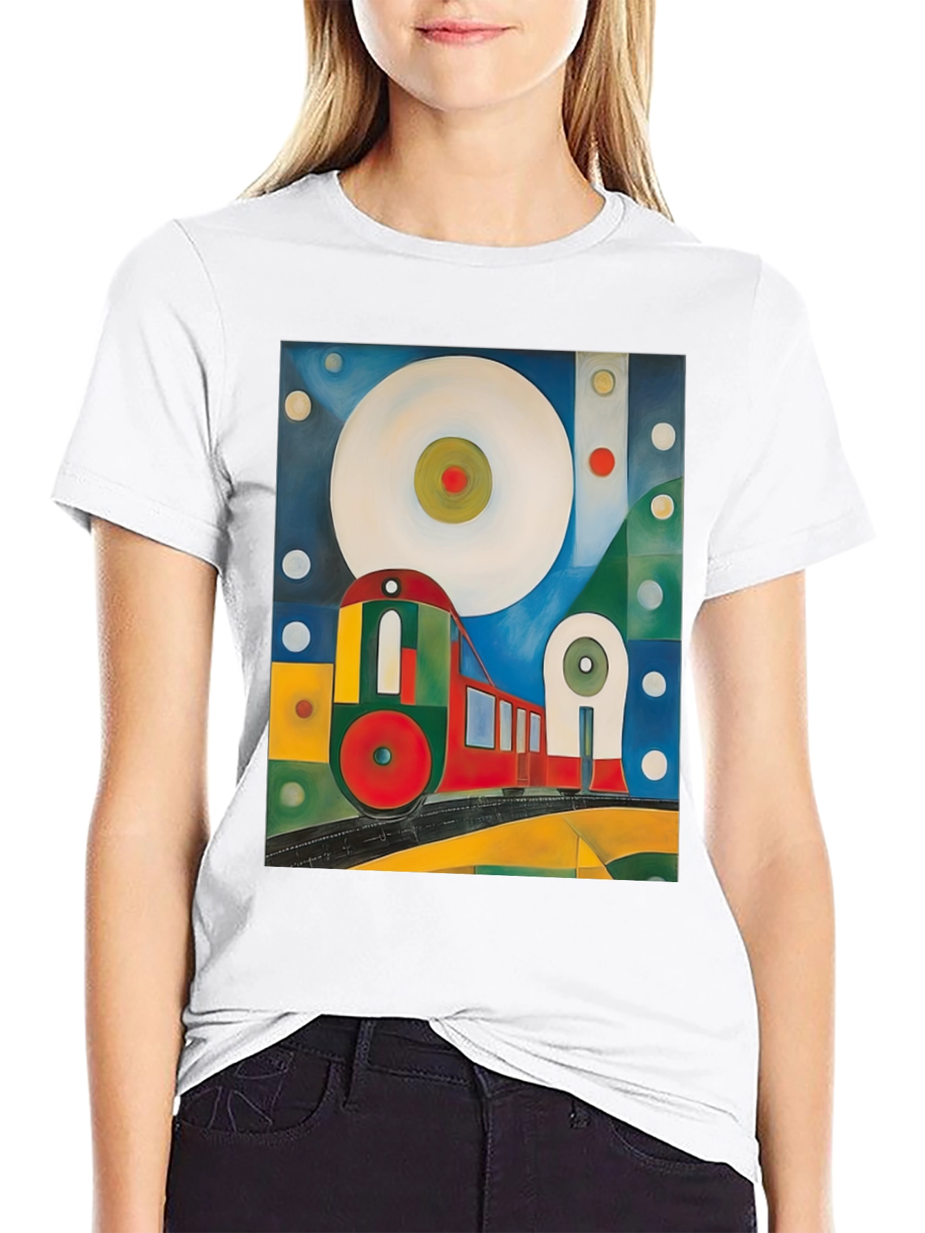 Abstract Train Graphic Tee - Bold and Unique