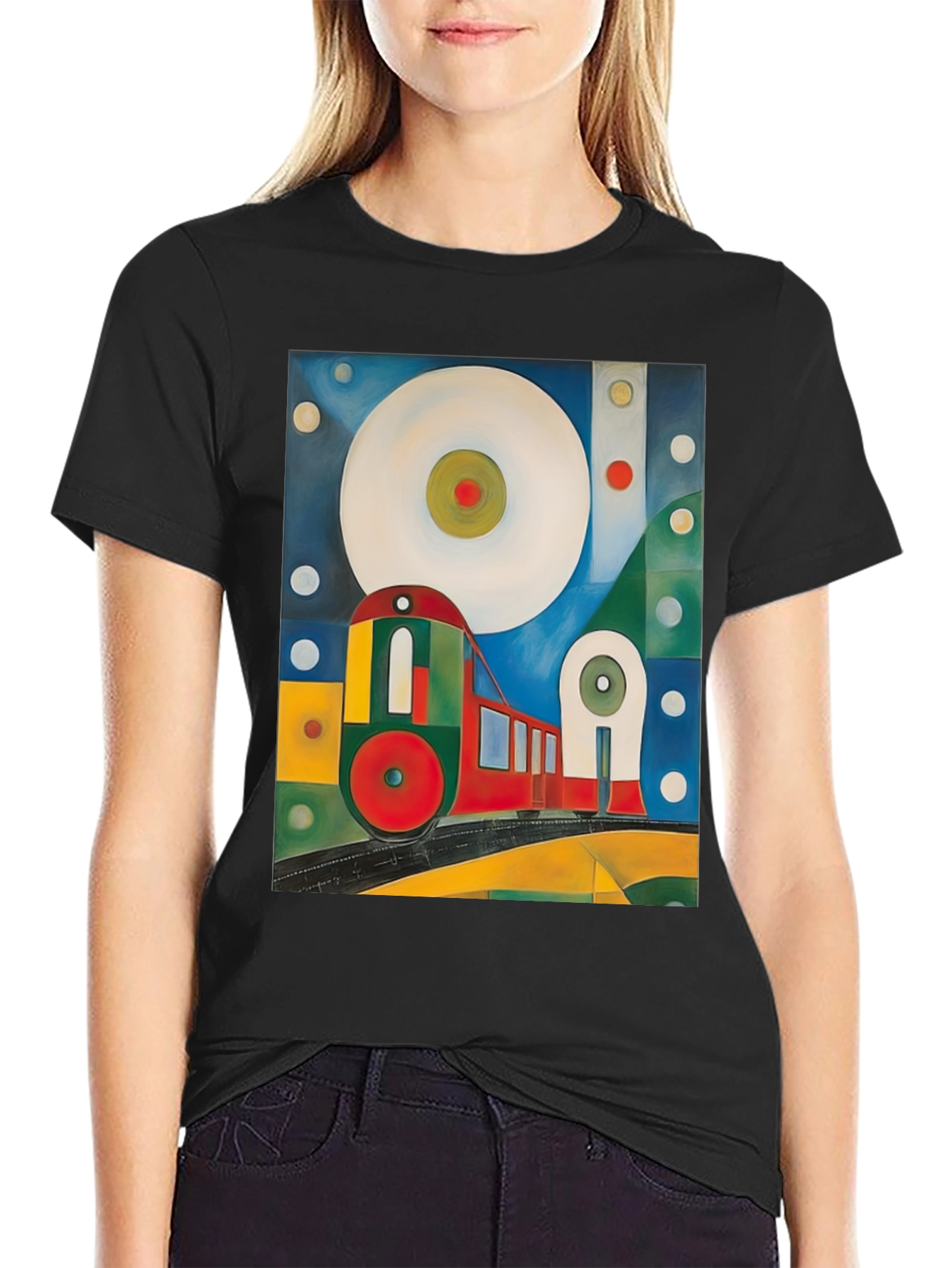 Abstract Train Graphic Tee - Bold and Unique