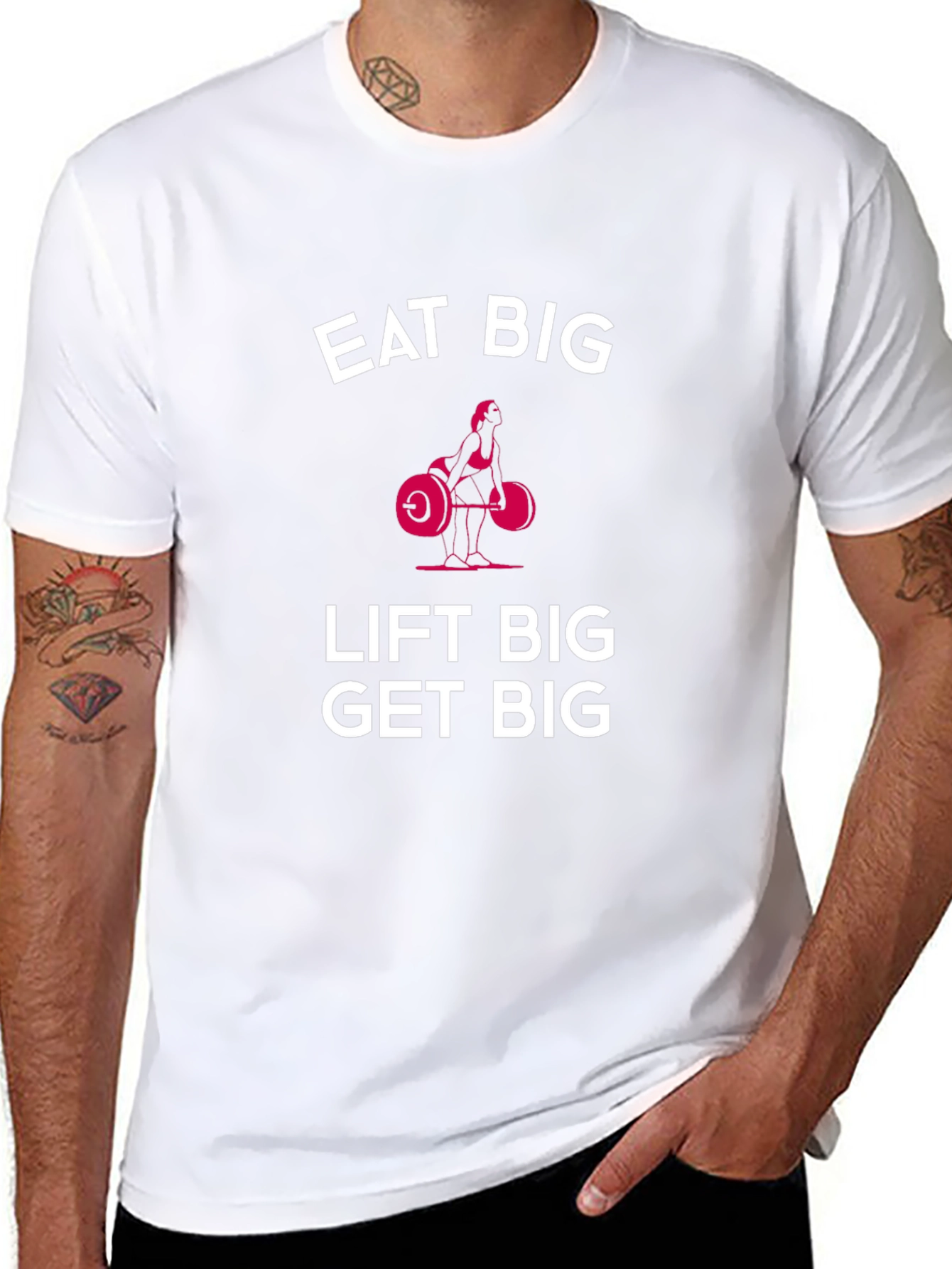 Eat Big Lift Big Get Big Black T-Shirt