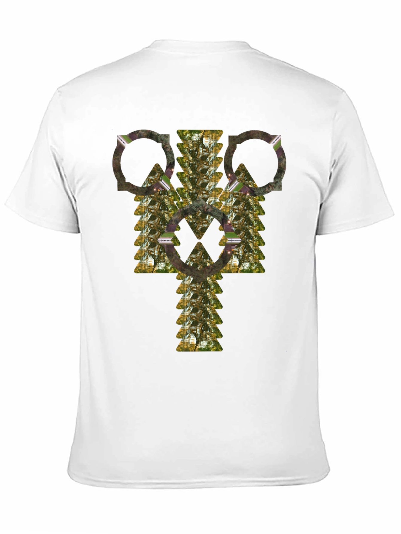 Abstract Geometric Pattern Black T-Shirt