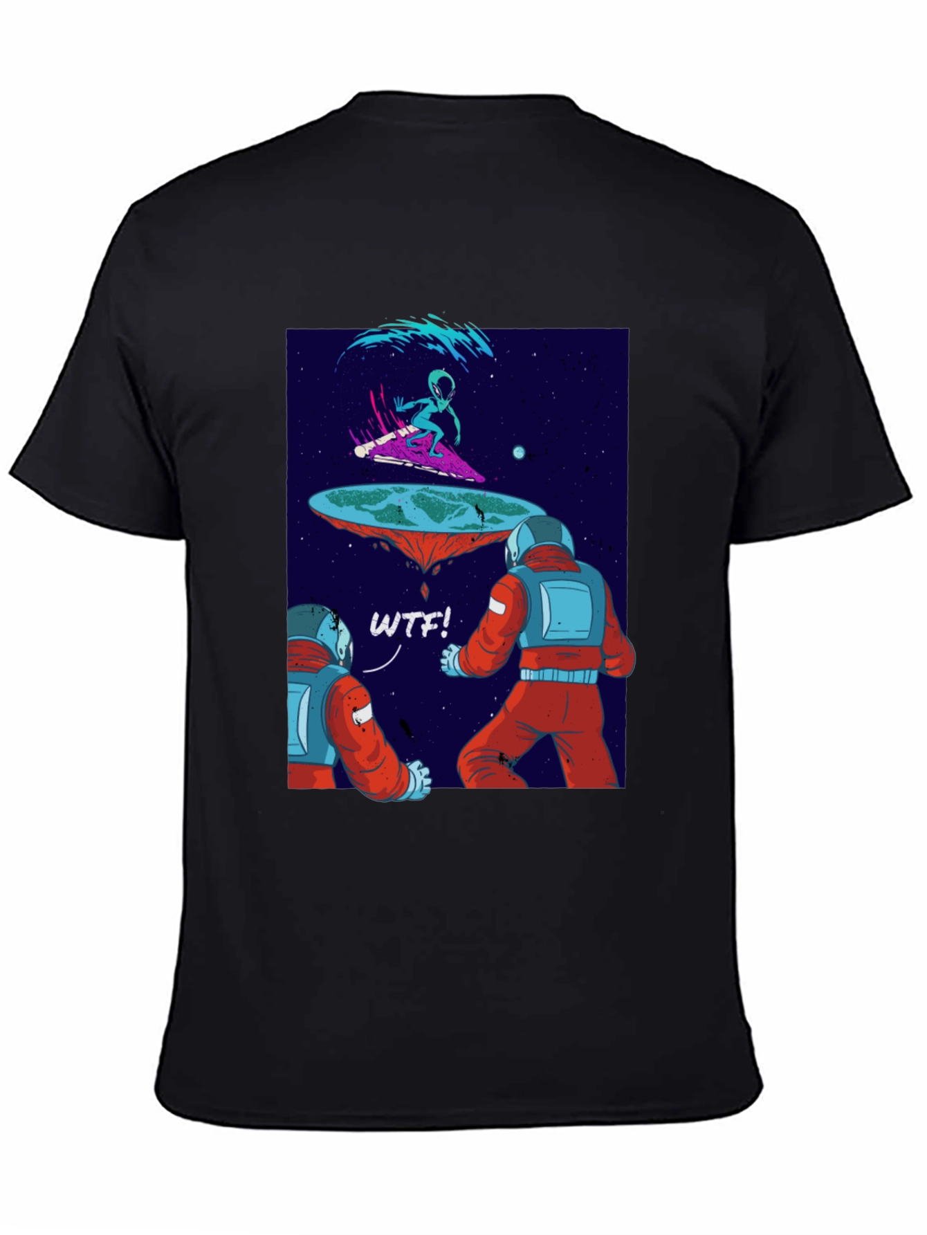 Astronauts & Alien Surfer Graphic T-Shirt