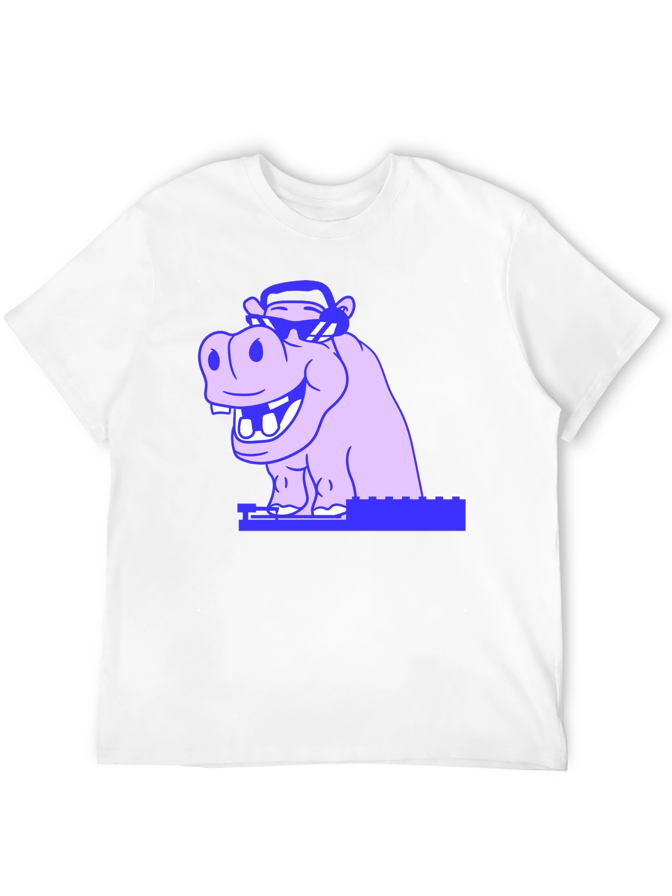 Cool Hippo Graphic Tee - Unisex Black T-Shirt