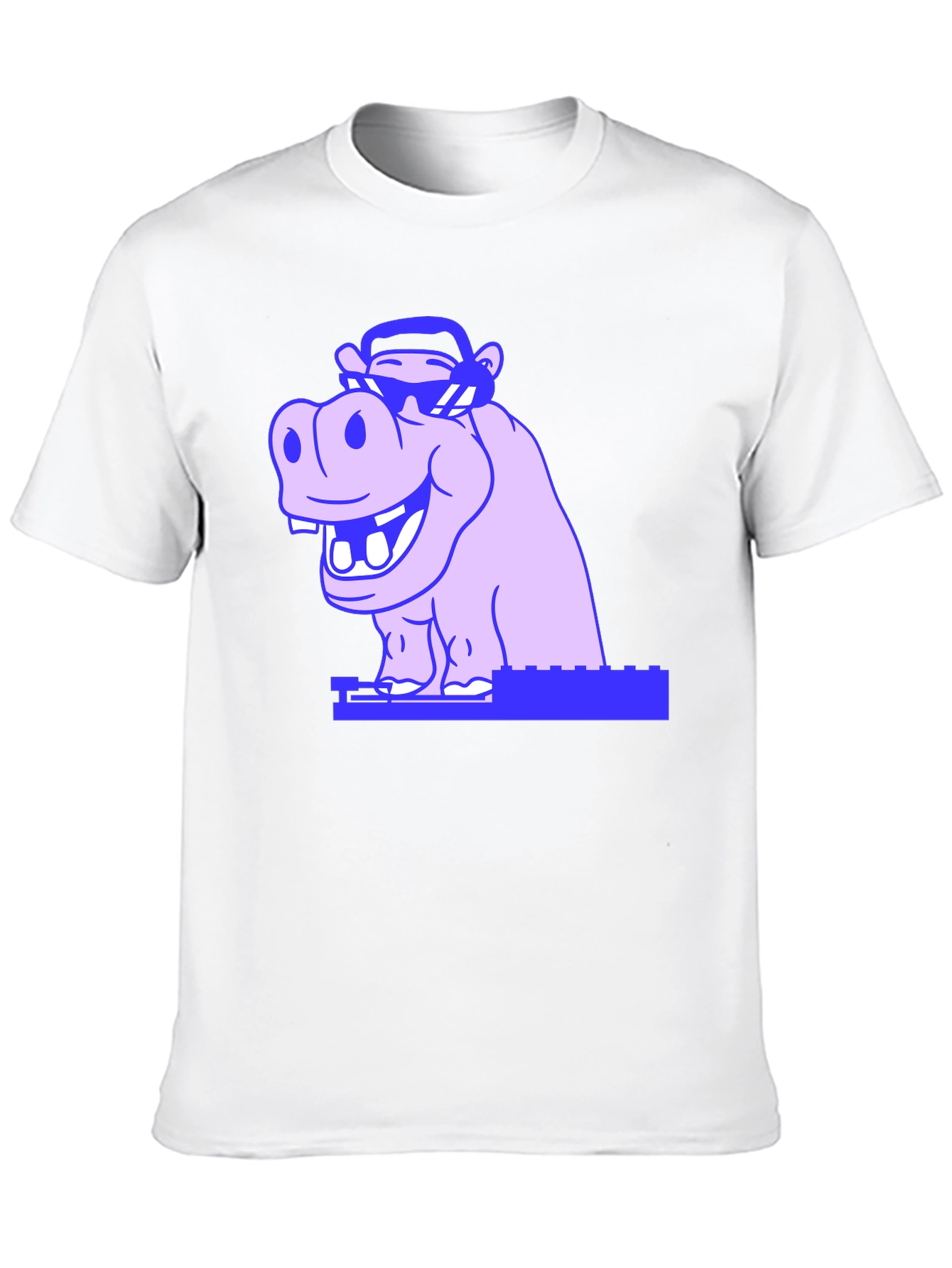 Cool Hippo Graphic Tee - Unisex Black T-Shirt