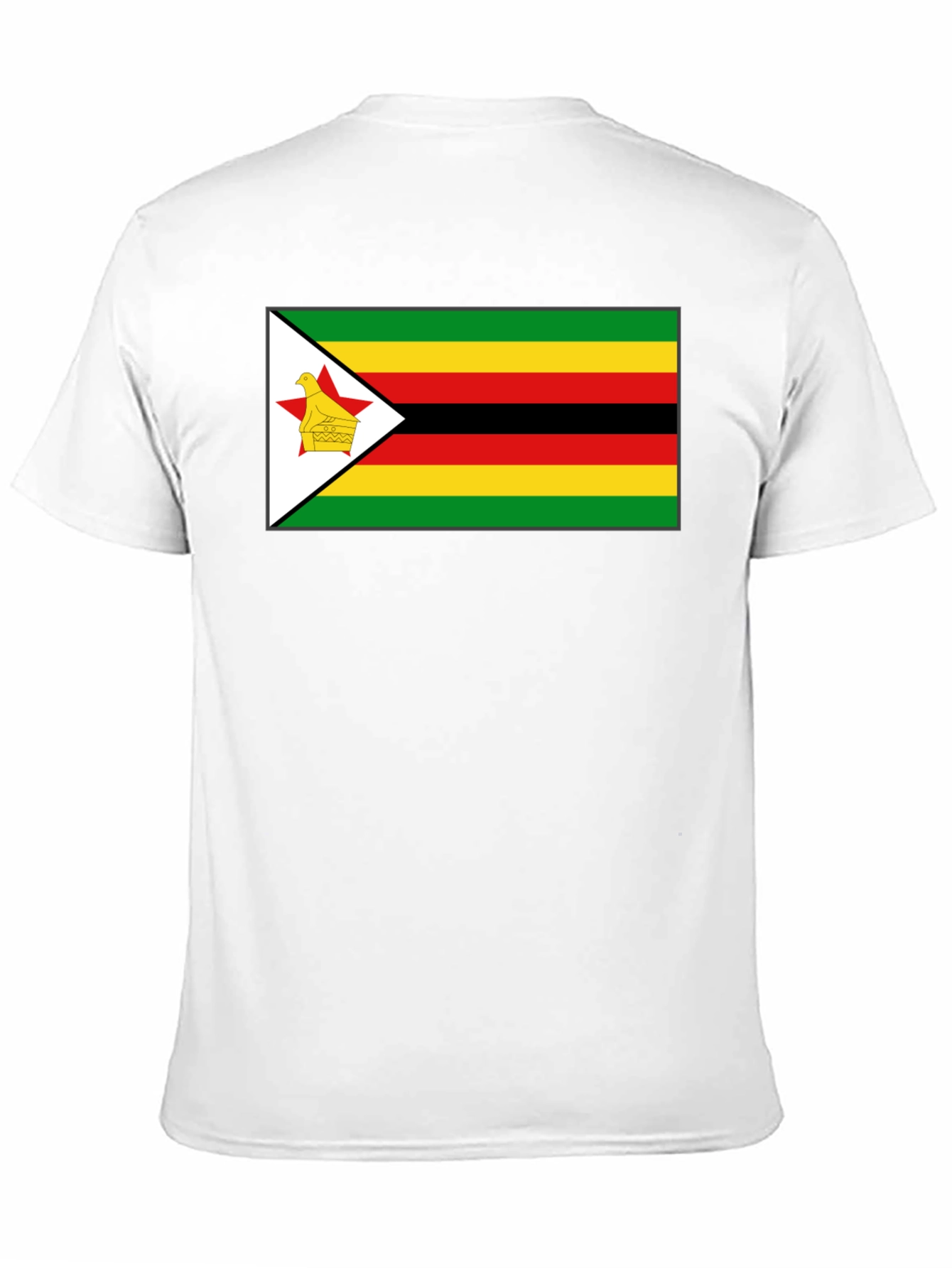 Zimbabwe Flag T-Shirt - Black Cotton Tee