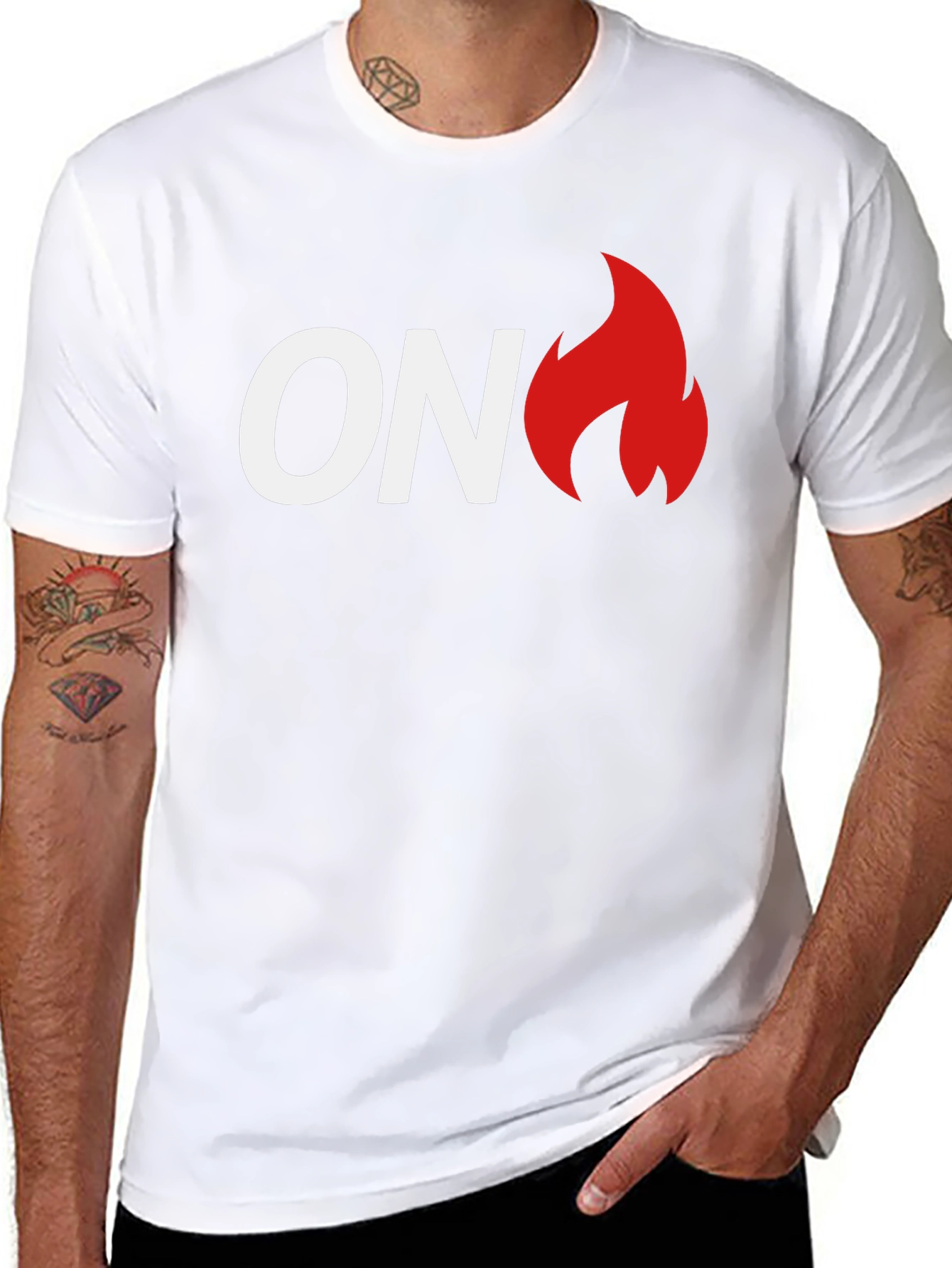 ON Fire Graphic T-Shirt - Black Cotton Tee