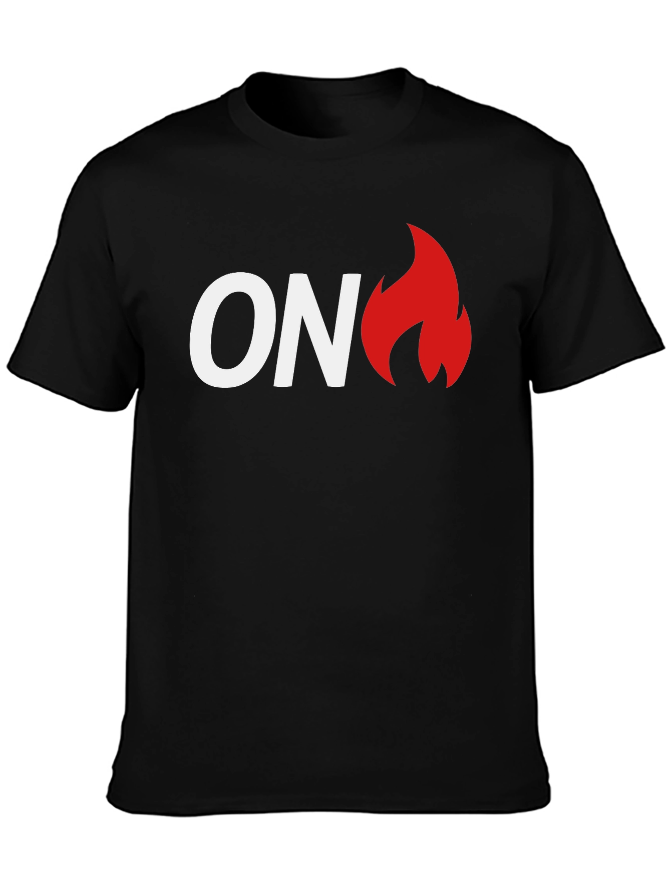 ON Fire Graphic T-Shirt - Black Cotton Tee