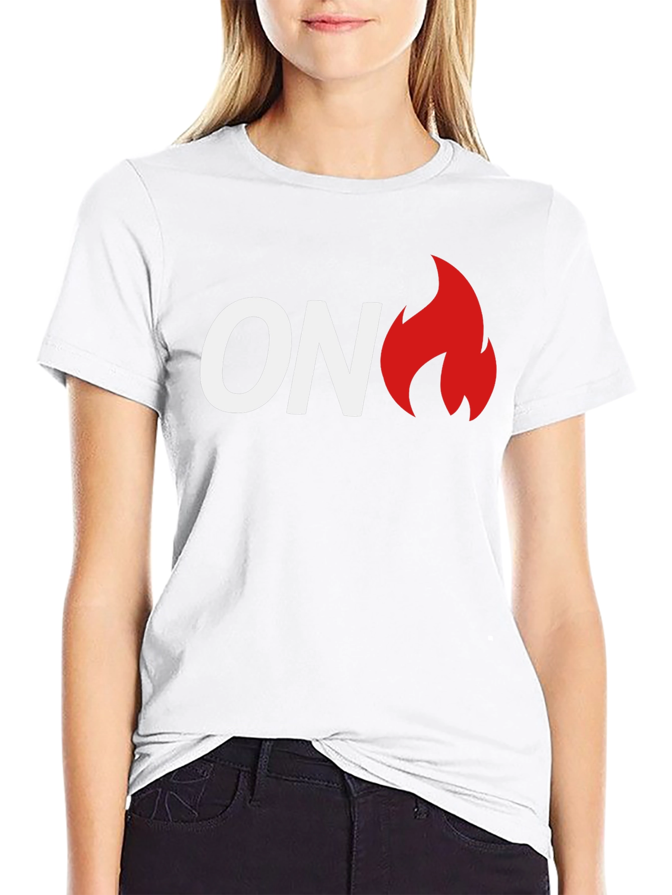 ON Fire Graphic T-Shirt - Black Cotton Tee