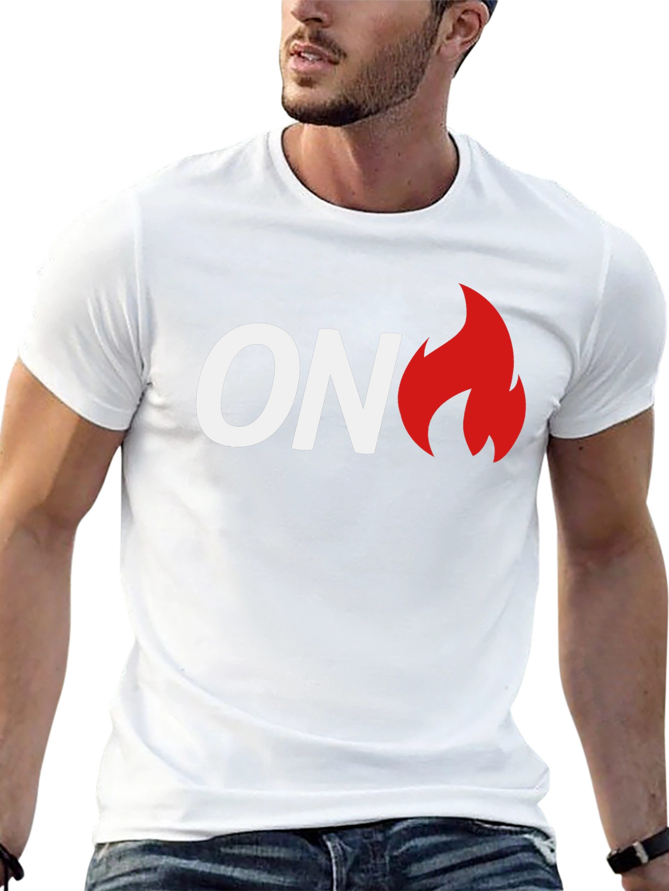 ON Fire Graphic T-Shirt - Black Cotton Tee